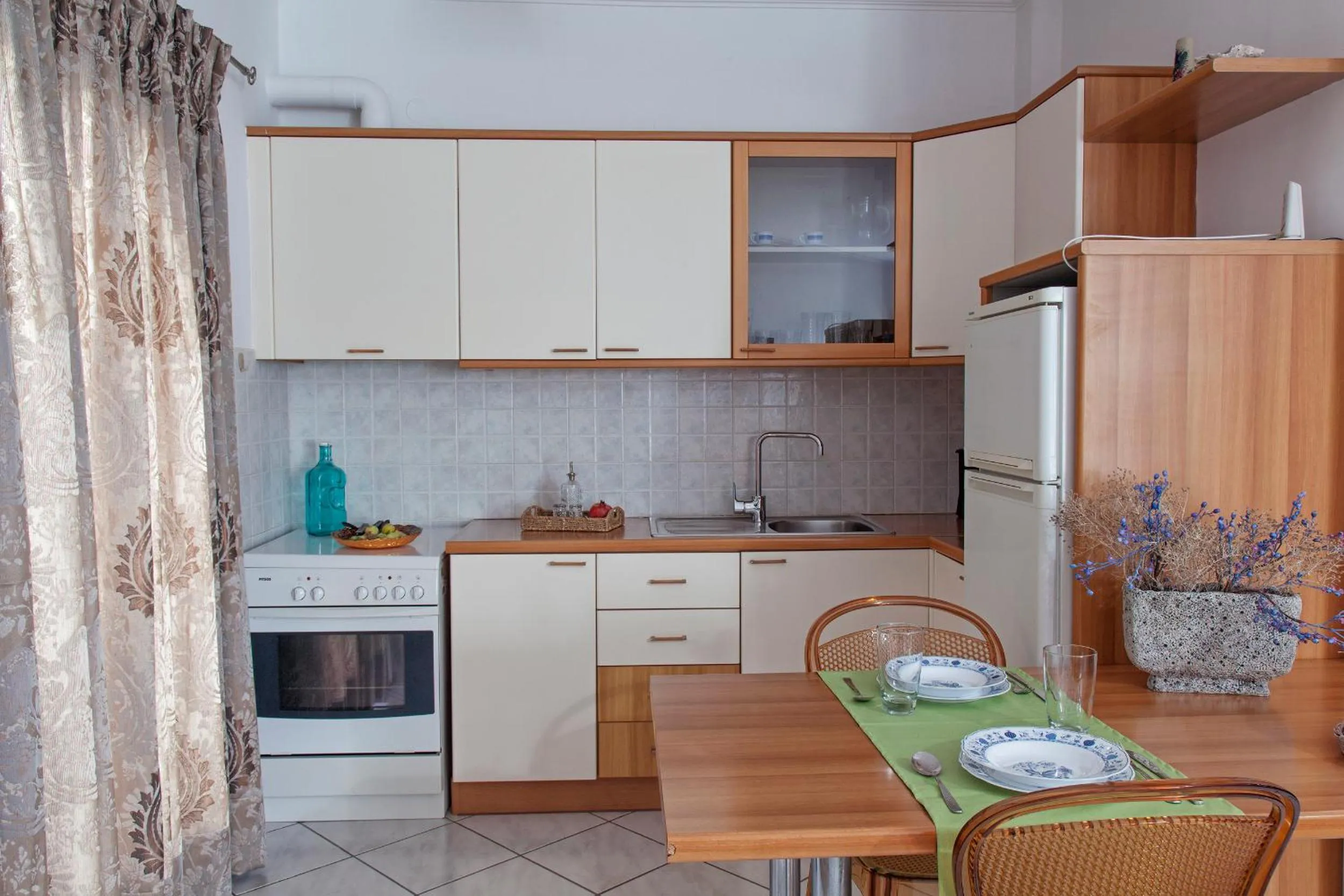 Kitchen or kitchenette in Minos Apartments & Studios
