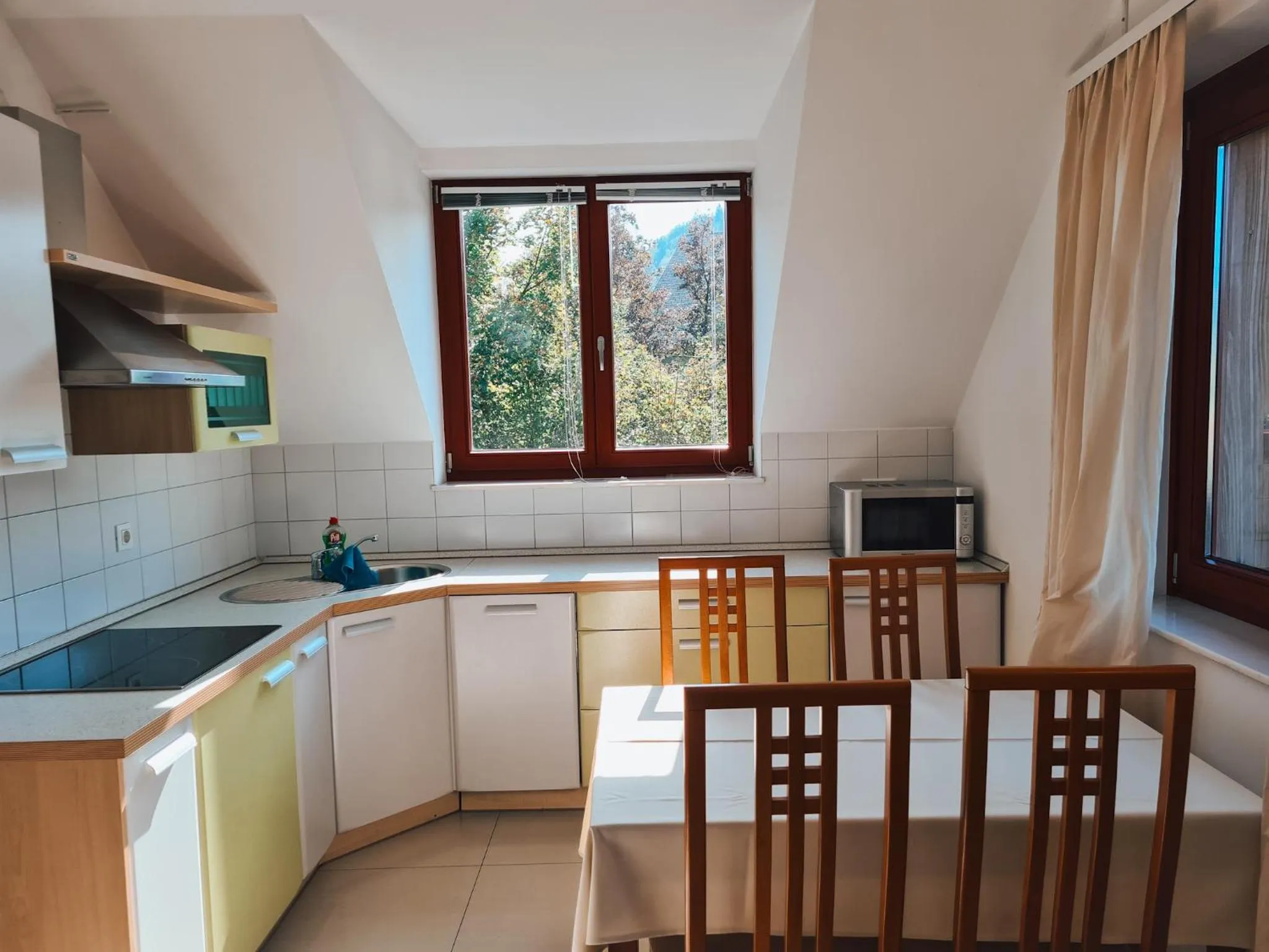 Kitchen or kitchenette in Aparthotel Gaja