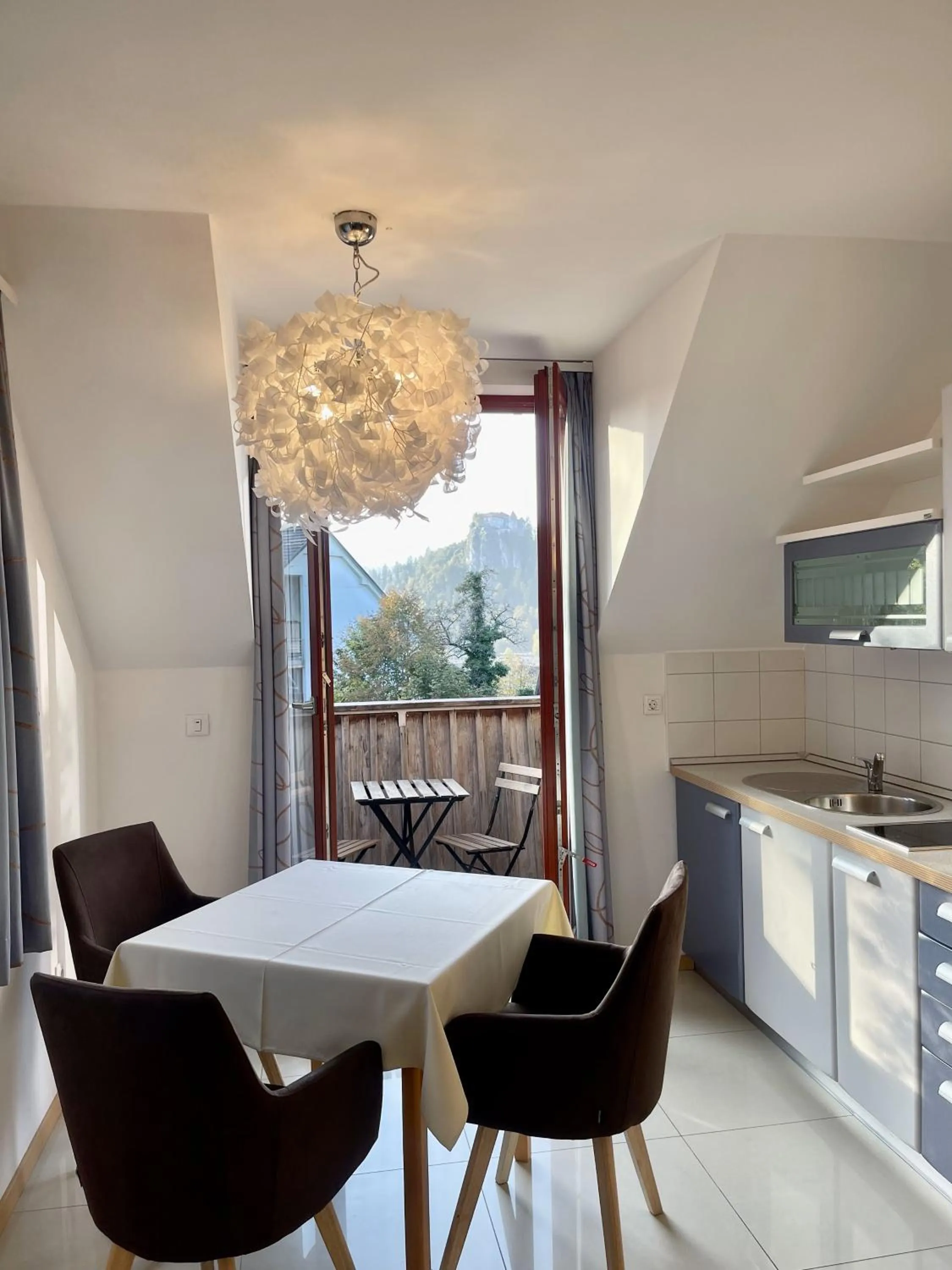 Kitchen or kitchenette in Aparthotel Gaja