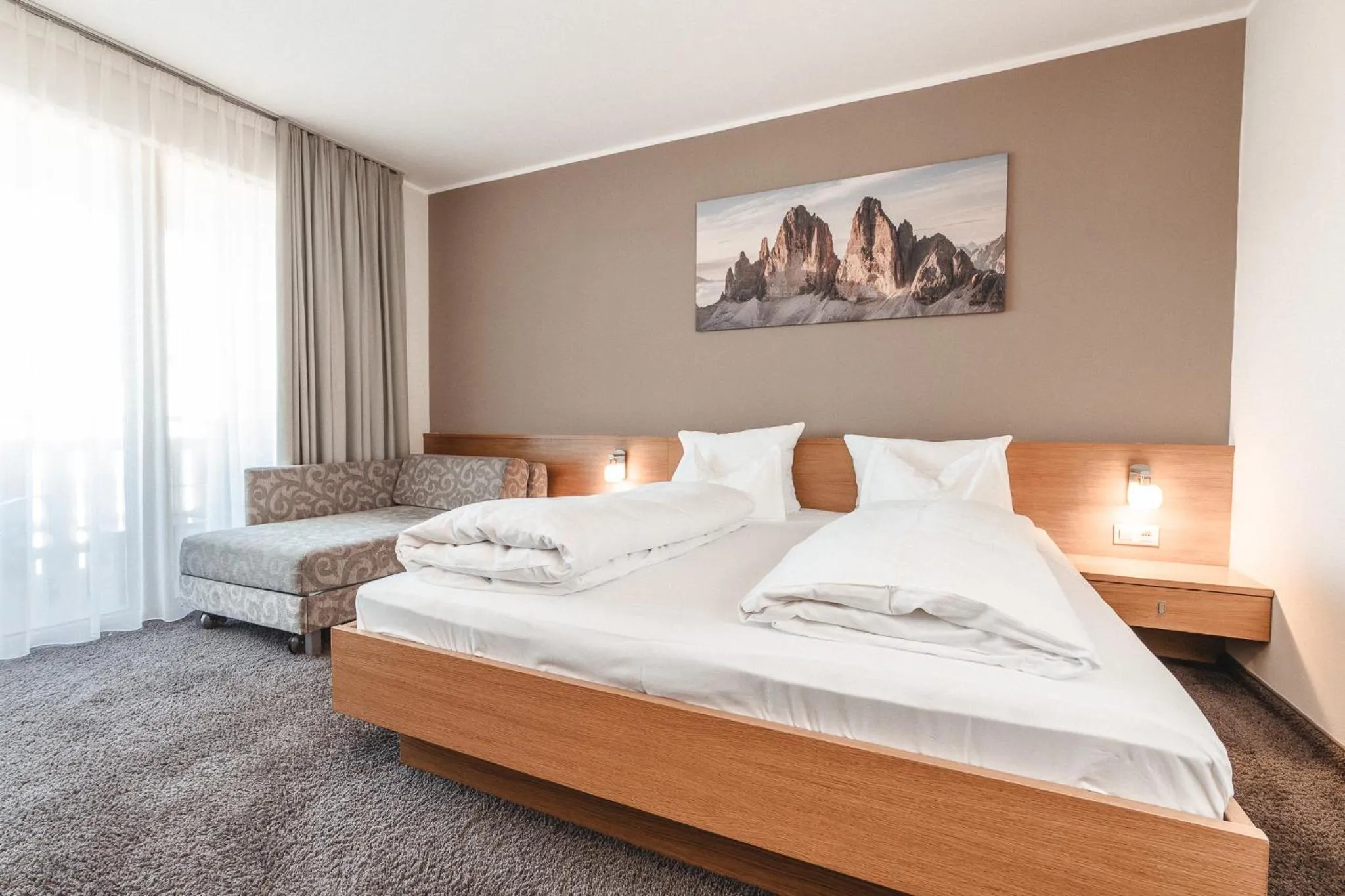 Bed in Hotel Reischach