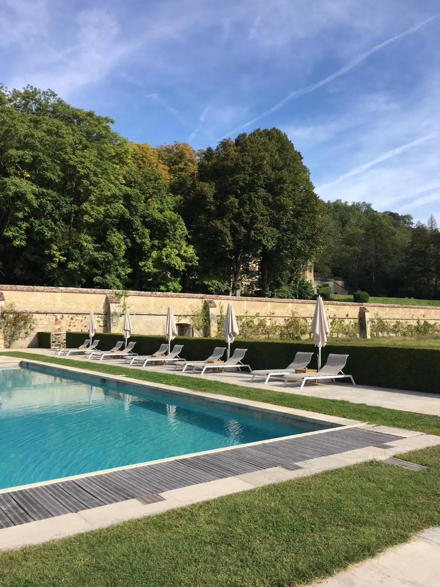 Swimming pool in Château de Perreux, The Originals Collection