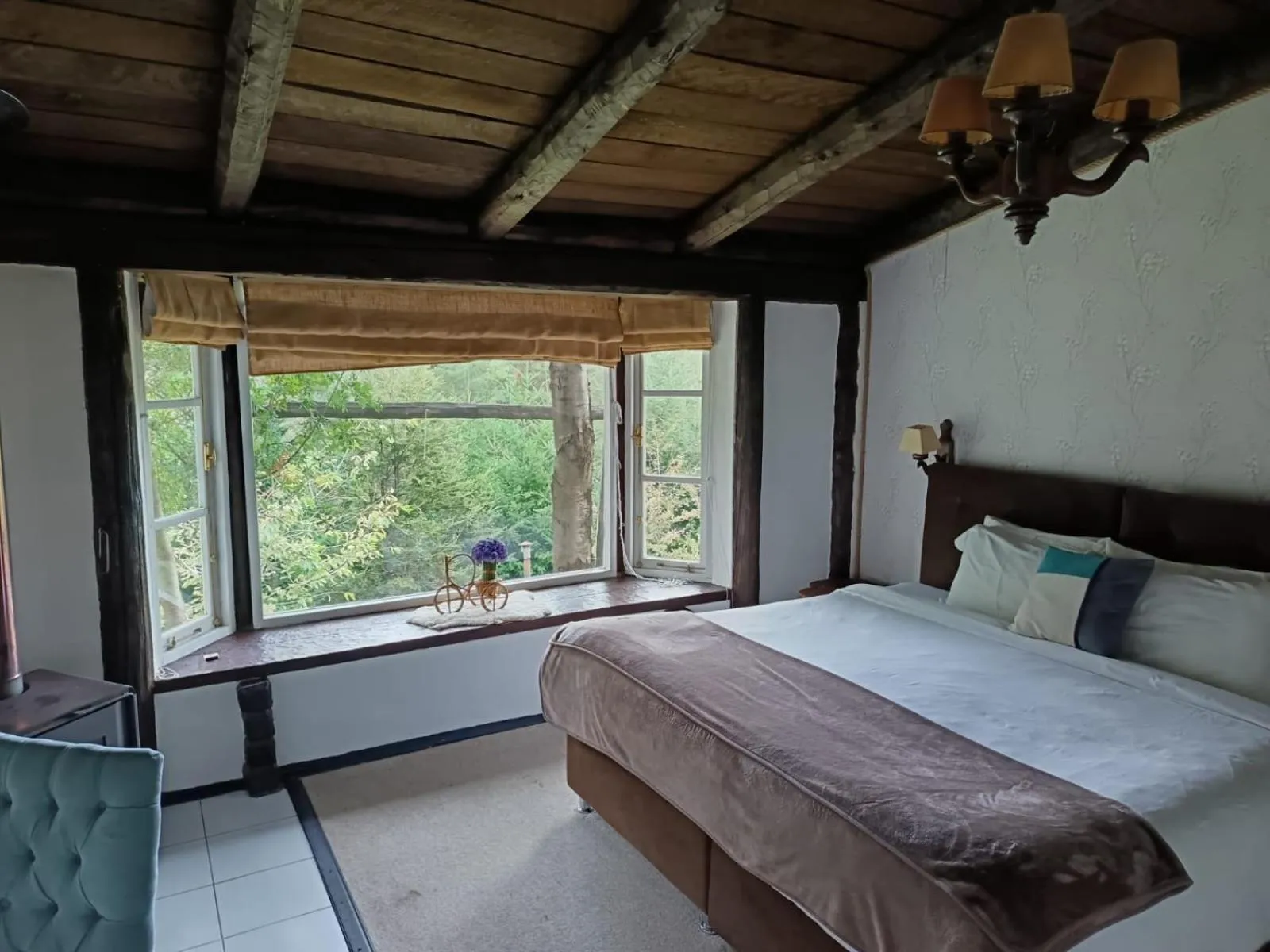 Bed in The Patagonian Lodge