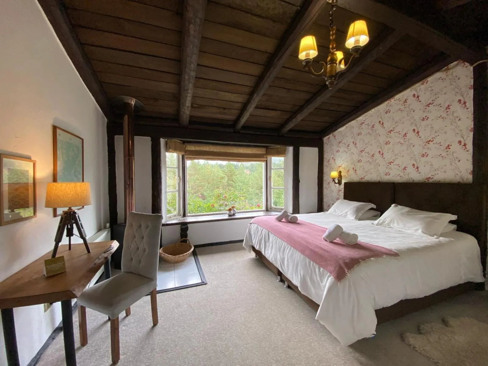 Bed in The Patagonian Lodge