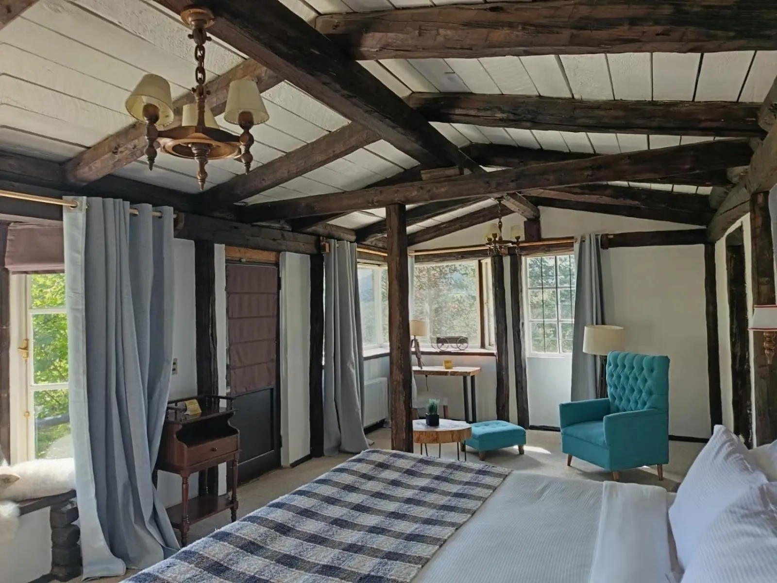 Bed in The Patagonian Lodge