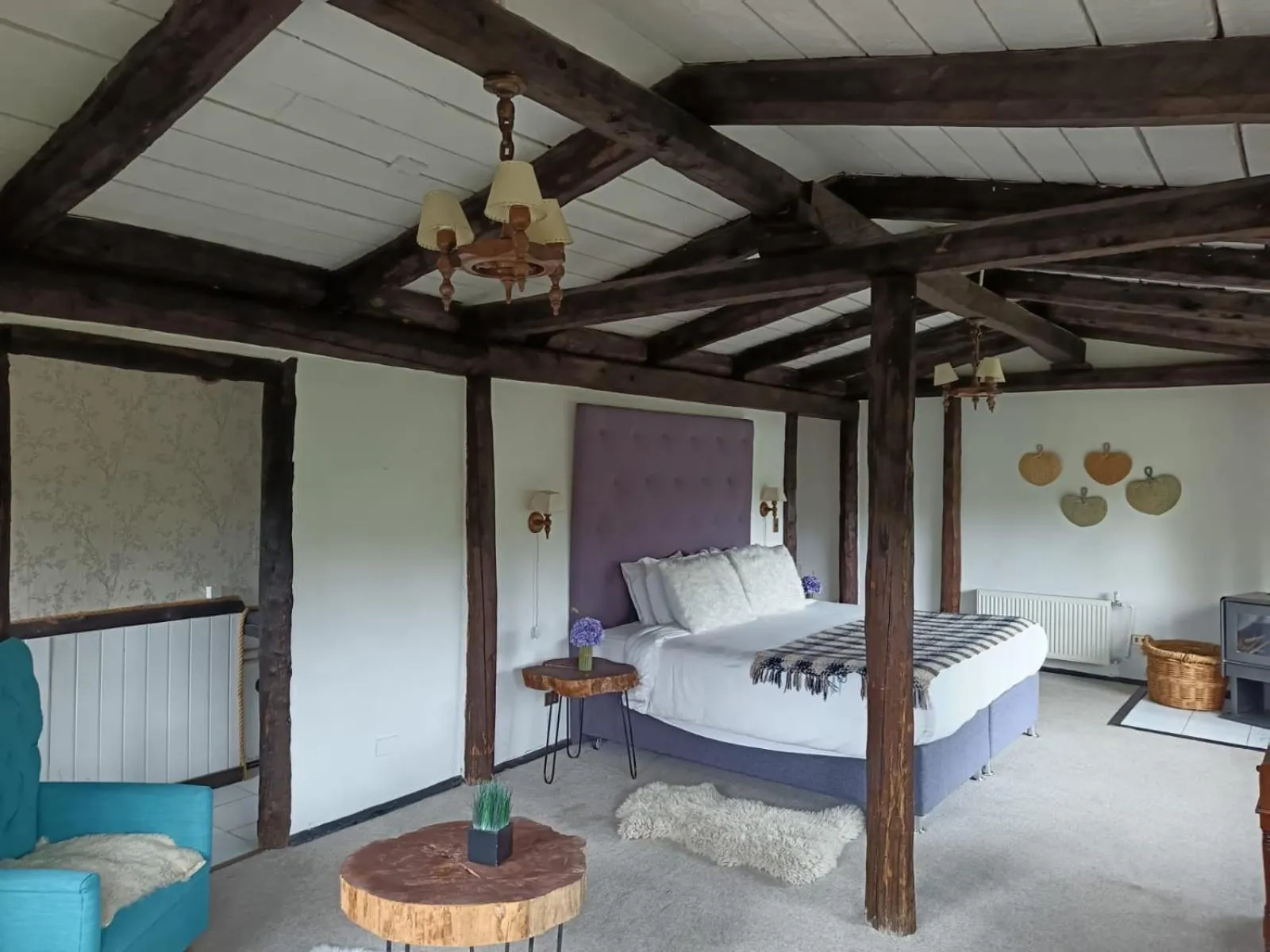 Bed in The Patagonian Lodge