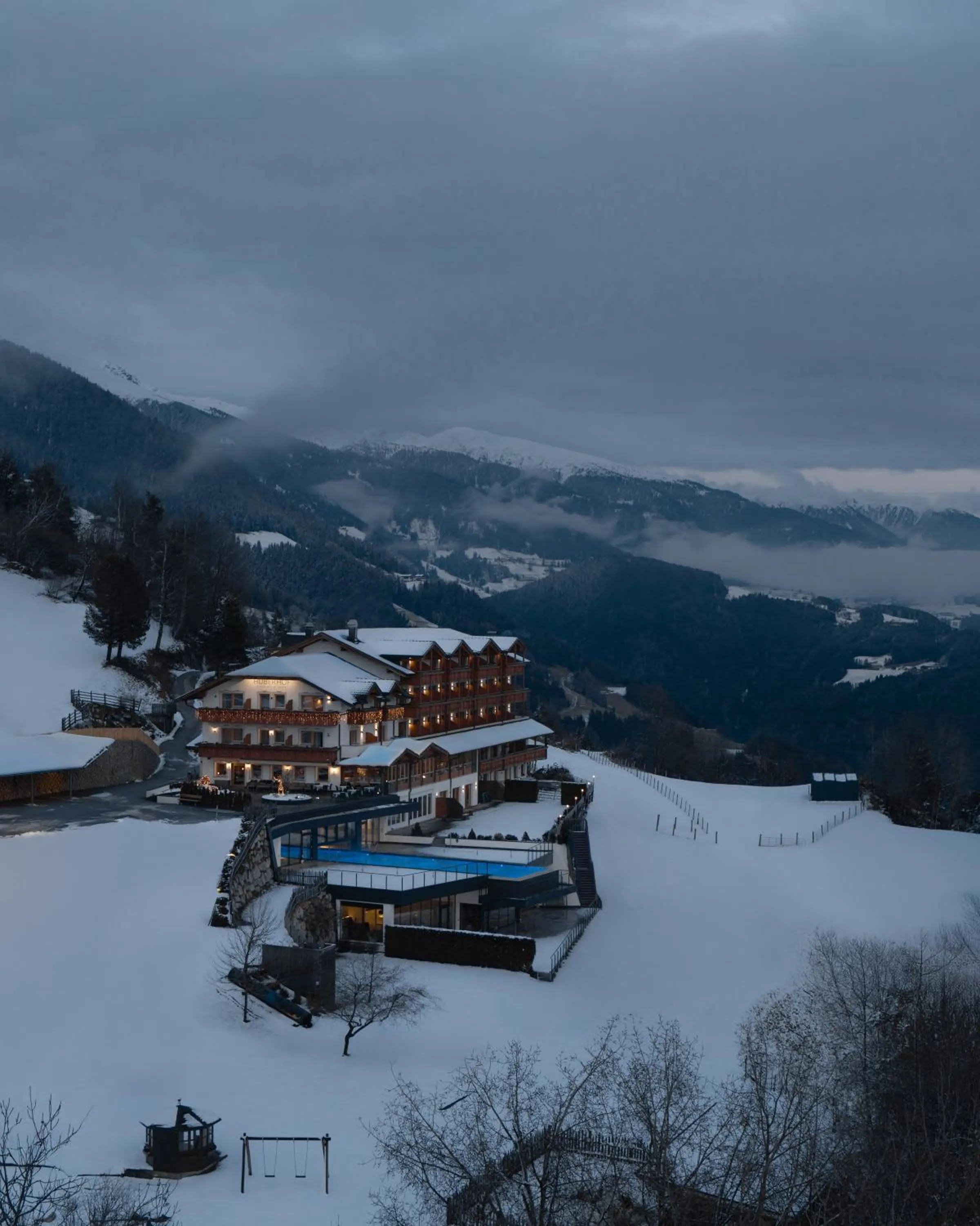 Property building in Panoramahotel Huberhof