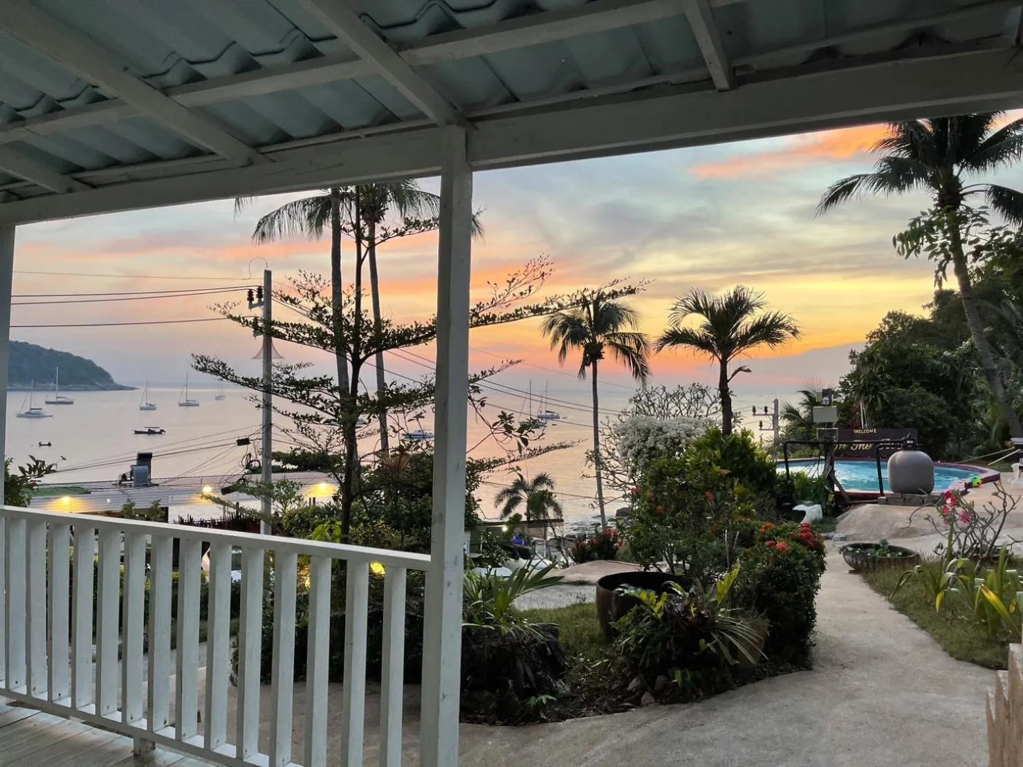 Patio in Naiharn On The Rock Resort Phuket