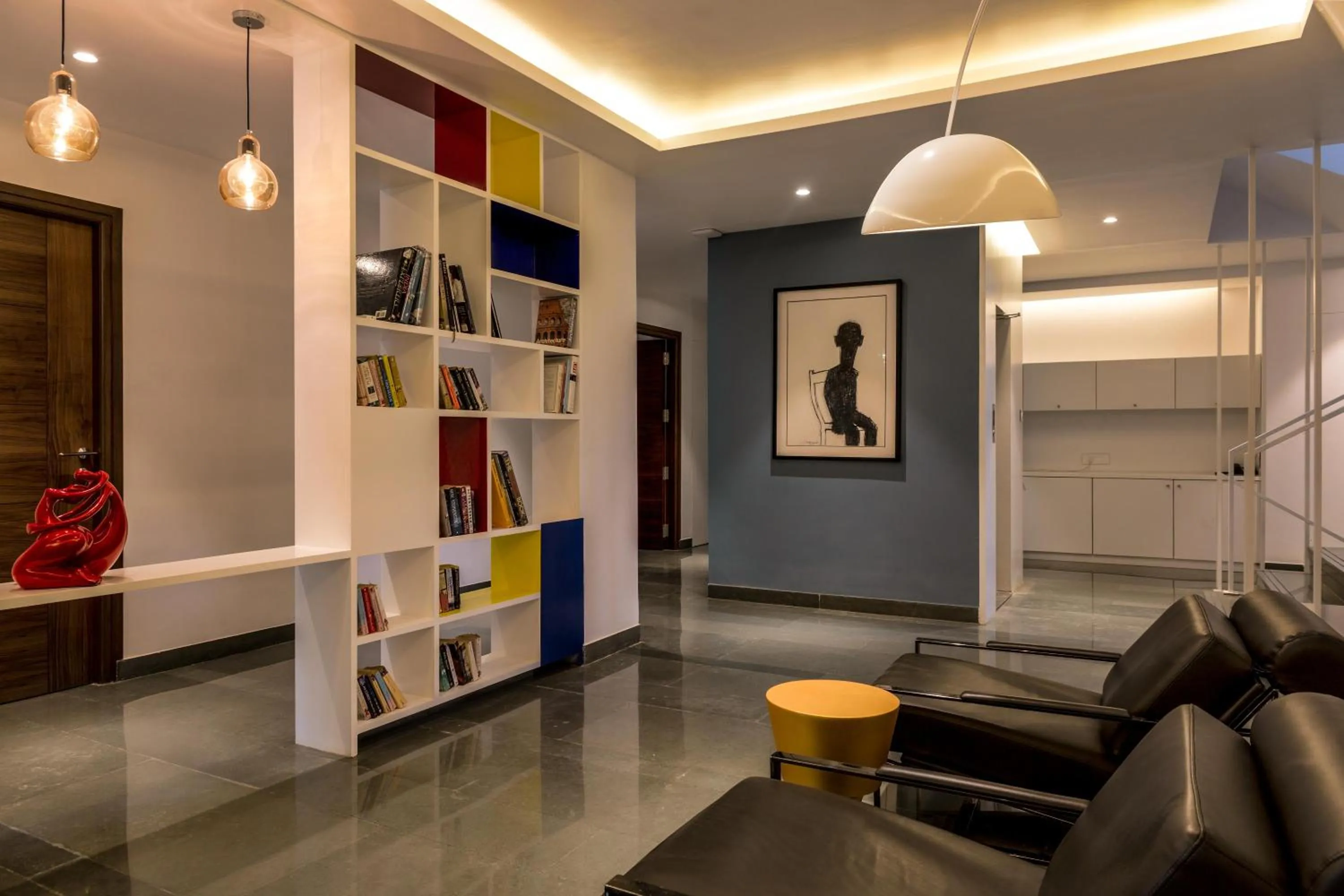 Library in Ashore by Vista, Beachfrom 6BHK, ultra luxurious with Infinity pool, SPA at Morjim