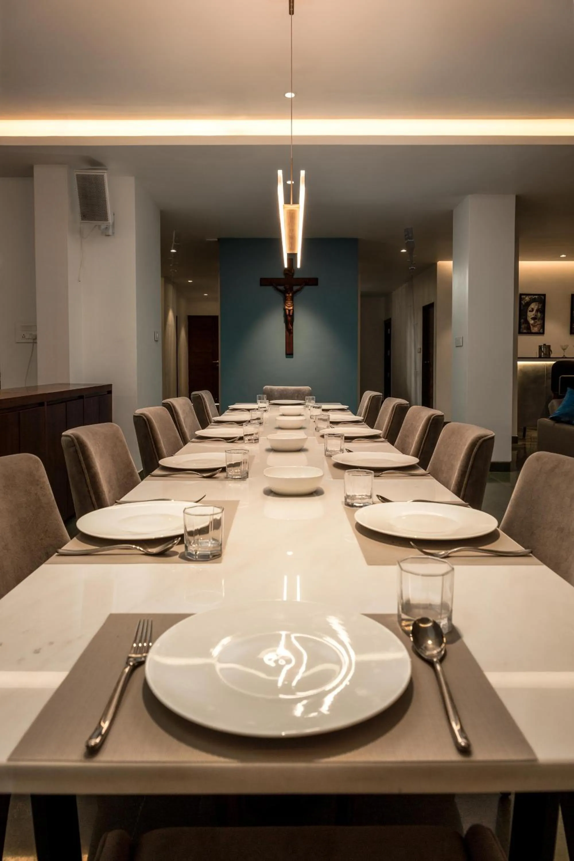 Dining area in Ashore by Vista, Beachfrom 6BHK, ultra luxurious with Infinity pool, SPA at Morjim