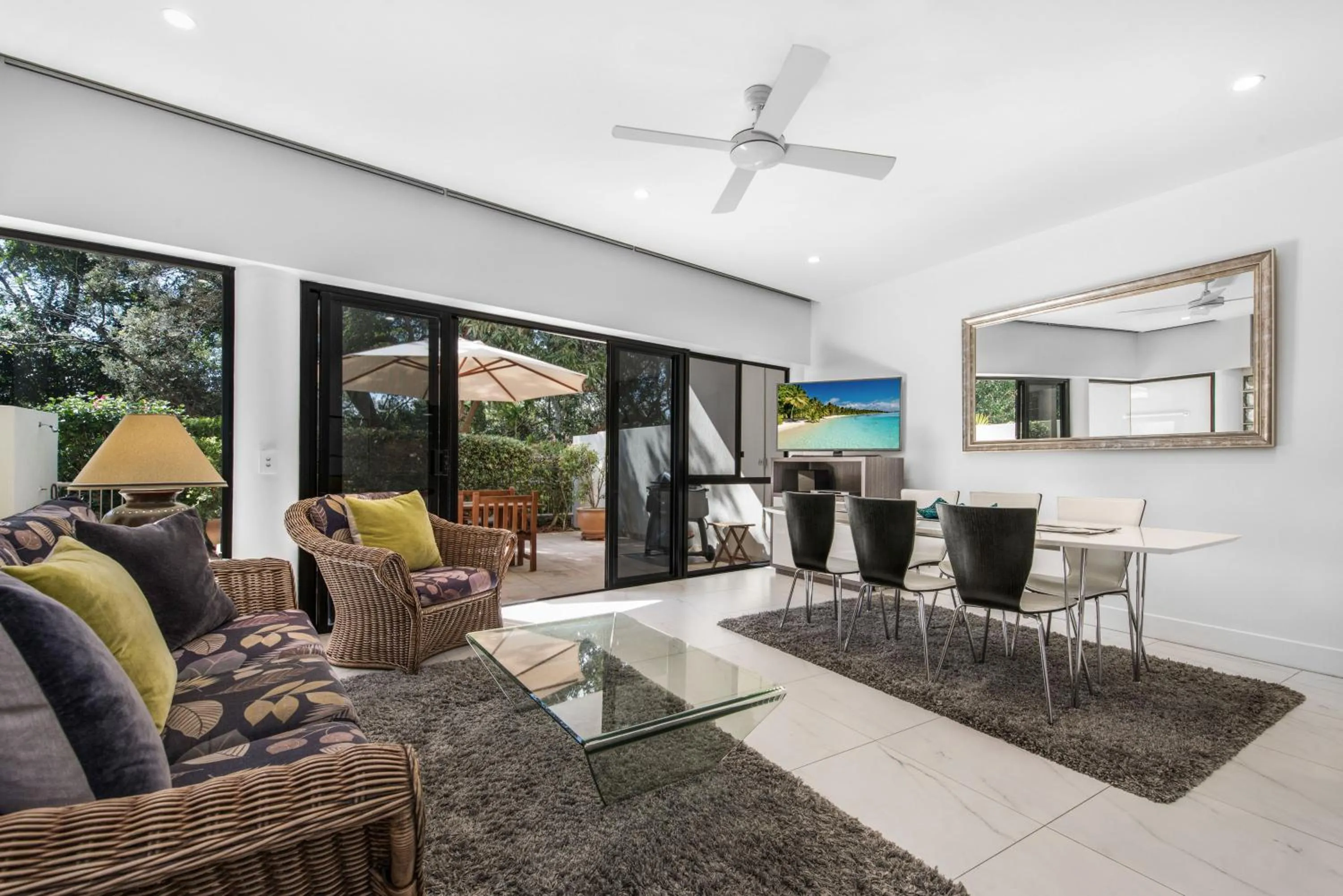 Living room in Mirra Chana Beachfront Apartments Mooloolaba