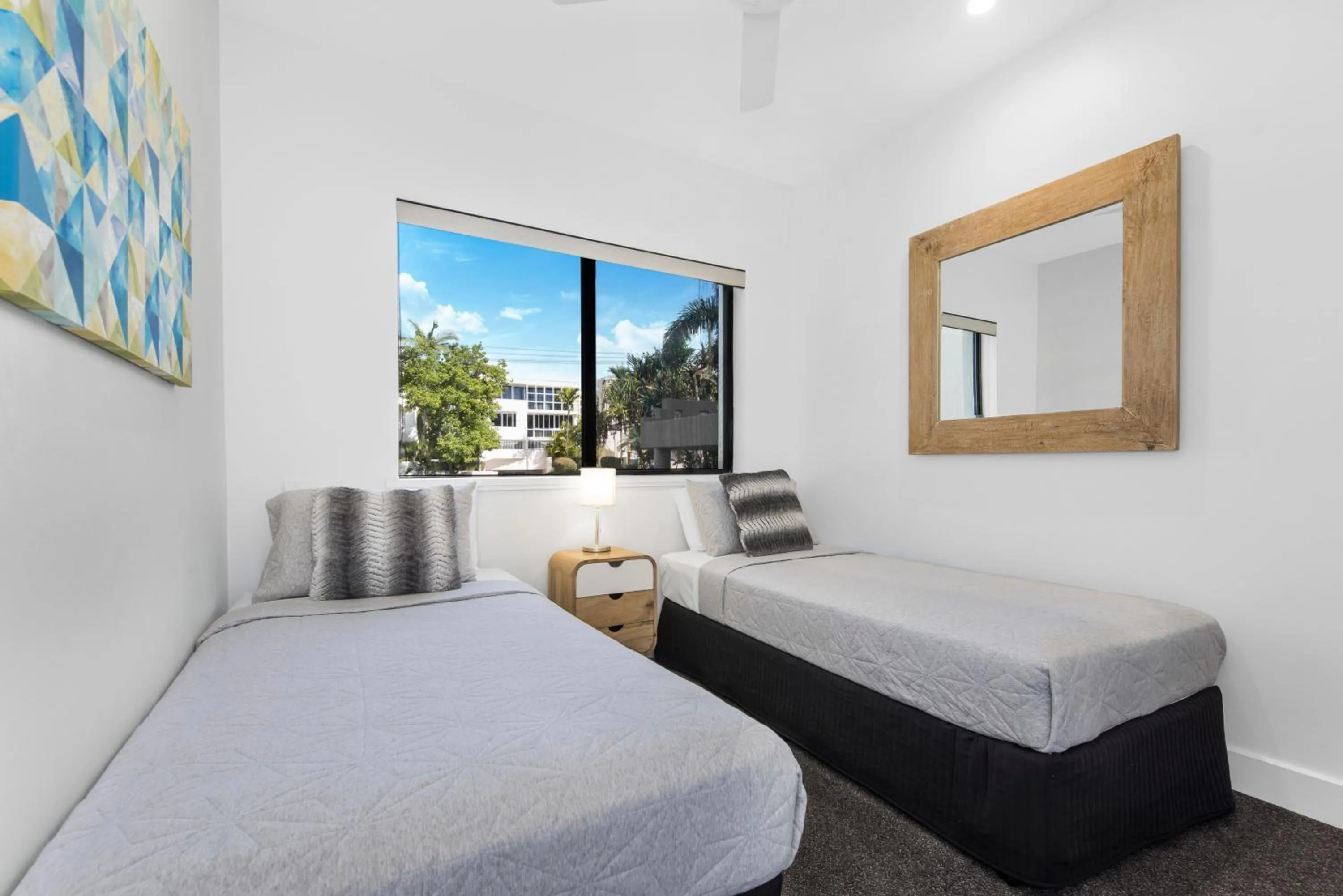 Bedroom, Bed in Mirra Chana Beachfront Apartments Mooloolaba