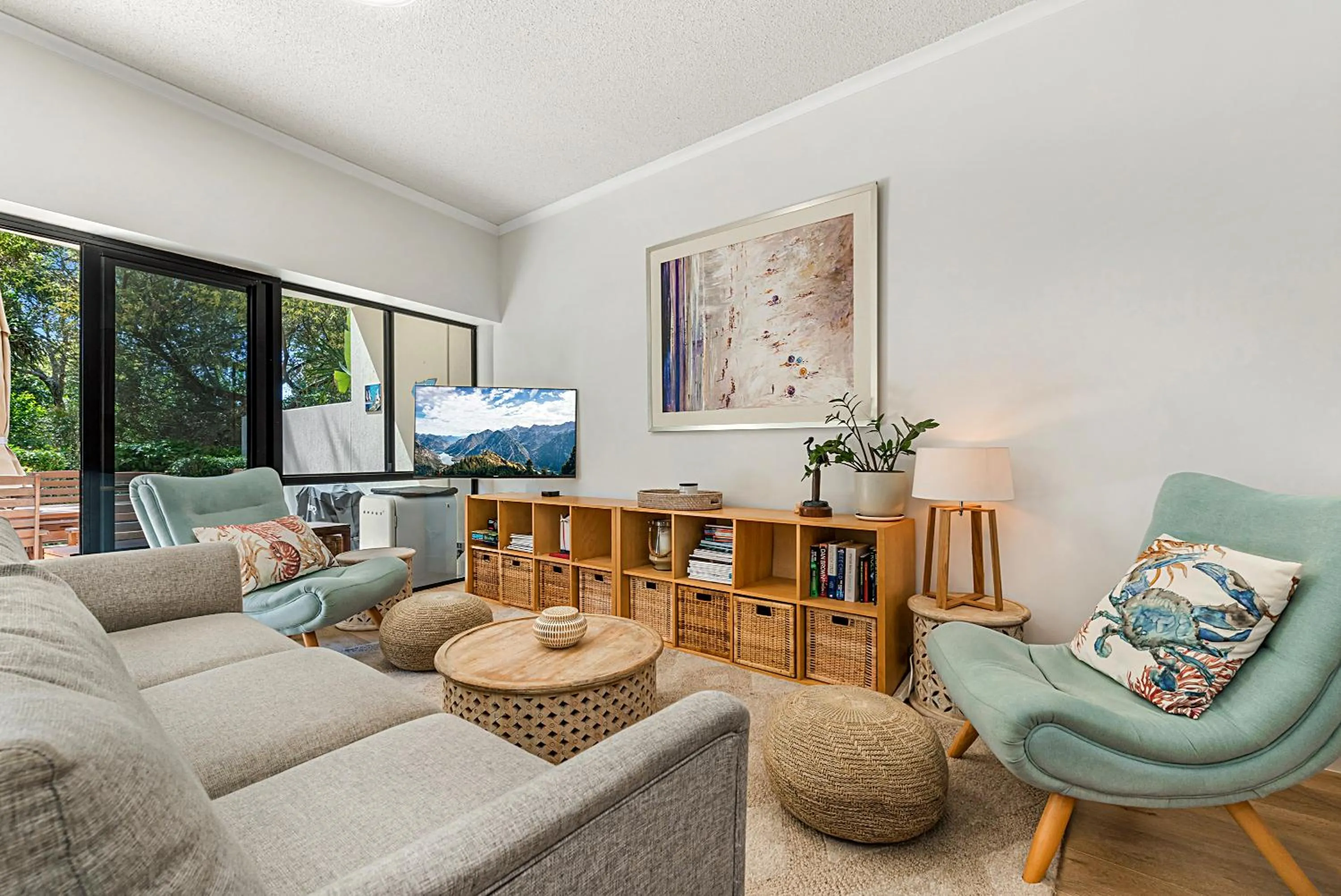 Living room in Mirra Chana Beachfront Apartments Mooloolaba