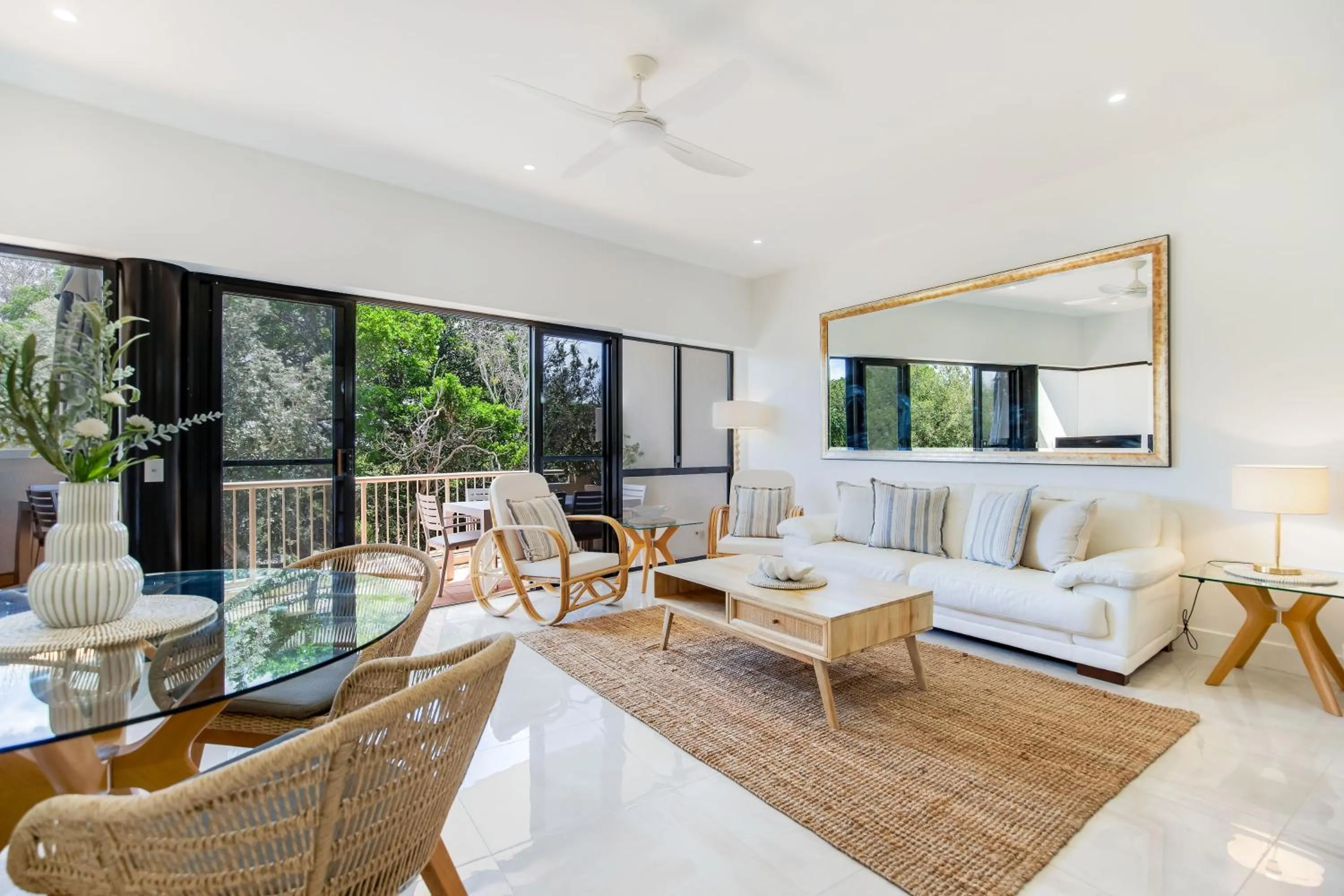 Living room in Mirra Chana Beachfront Apartments Mooloolaba