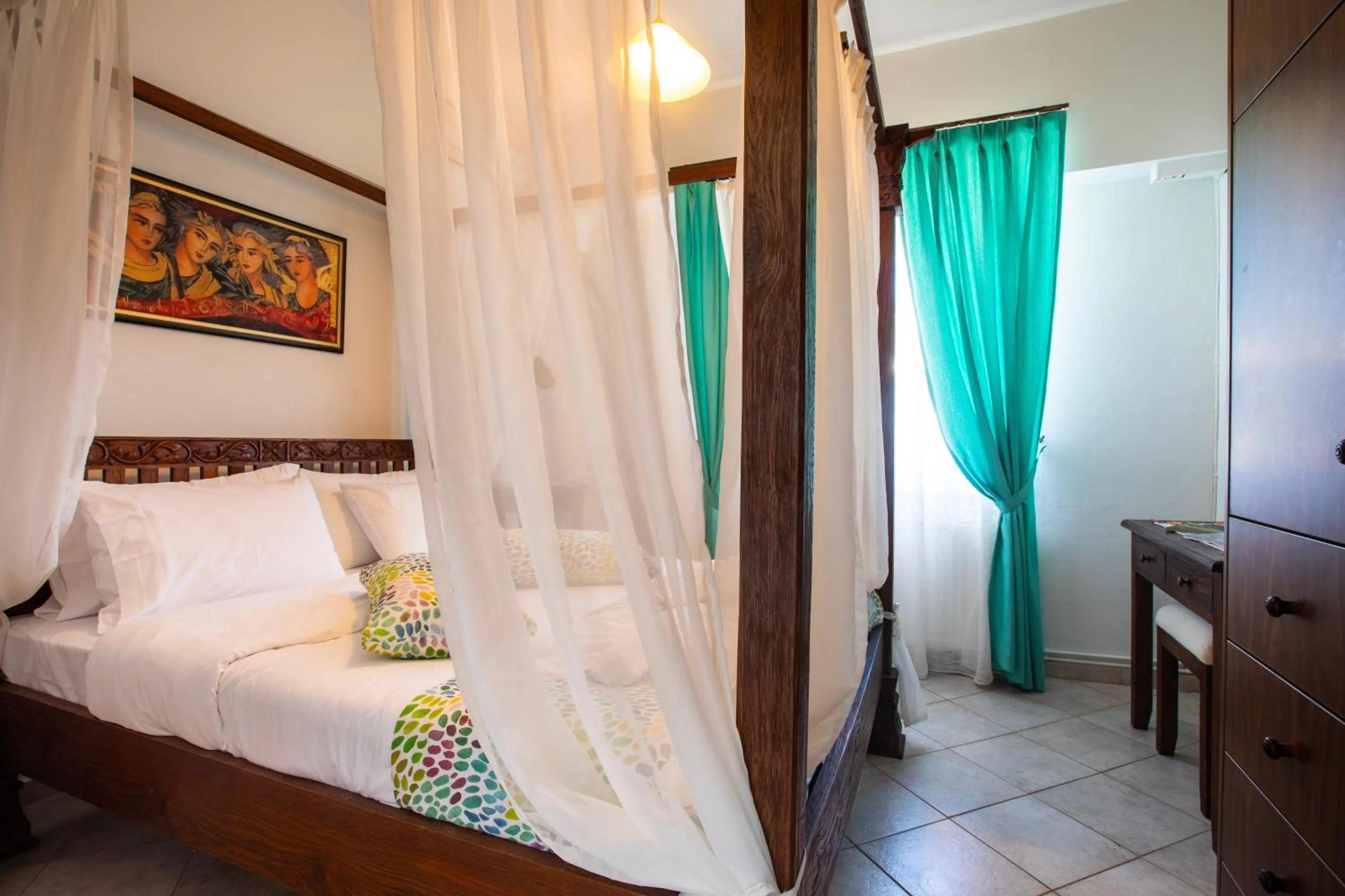 Bedroom in Kastro Apartments