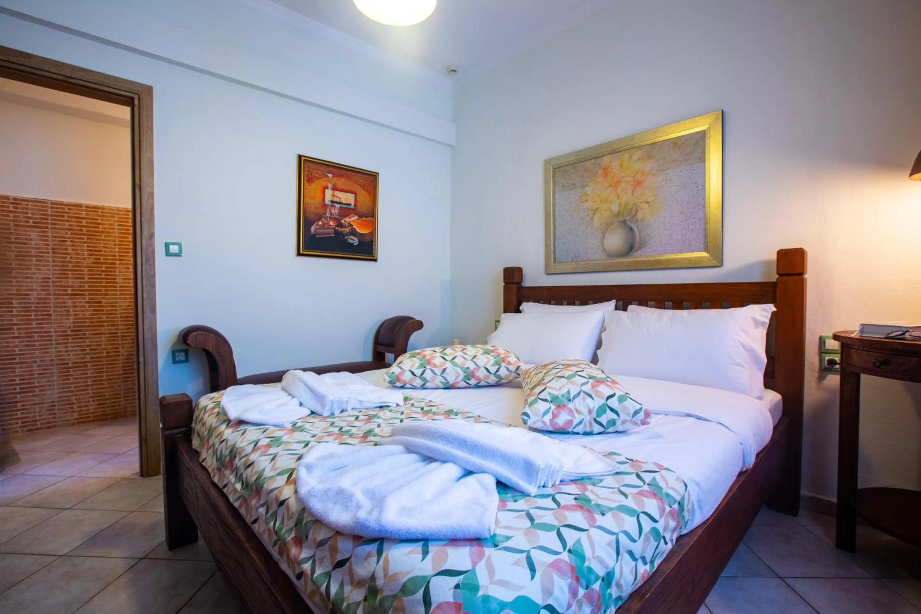 Bedroom in Kastro Apartments