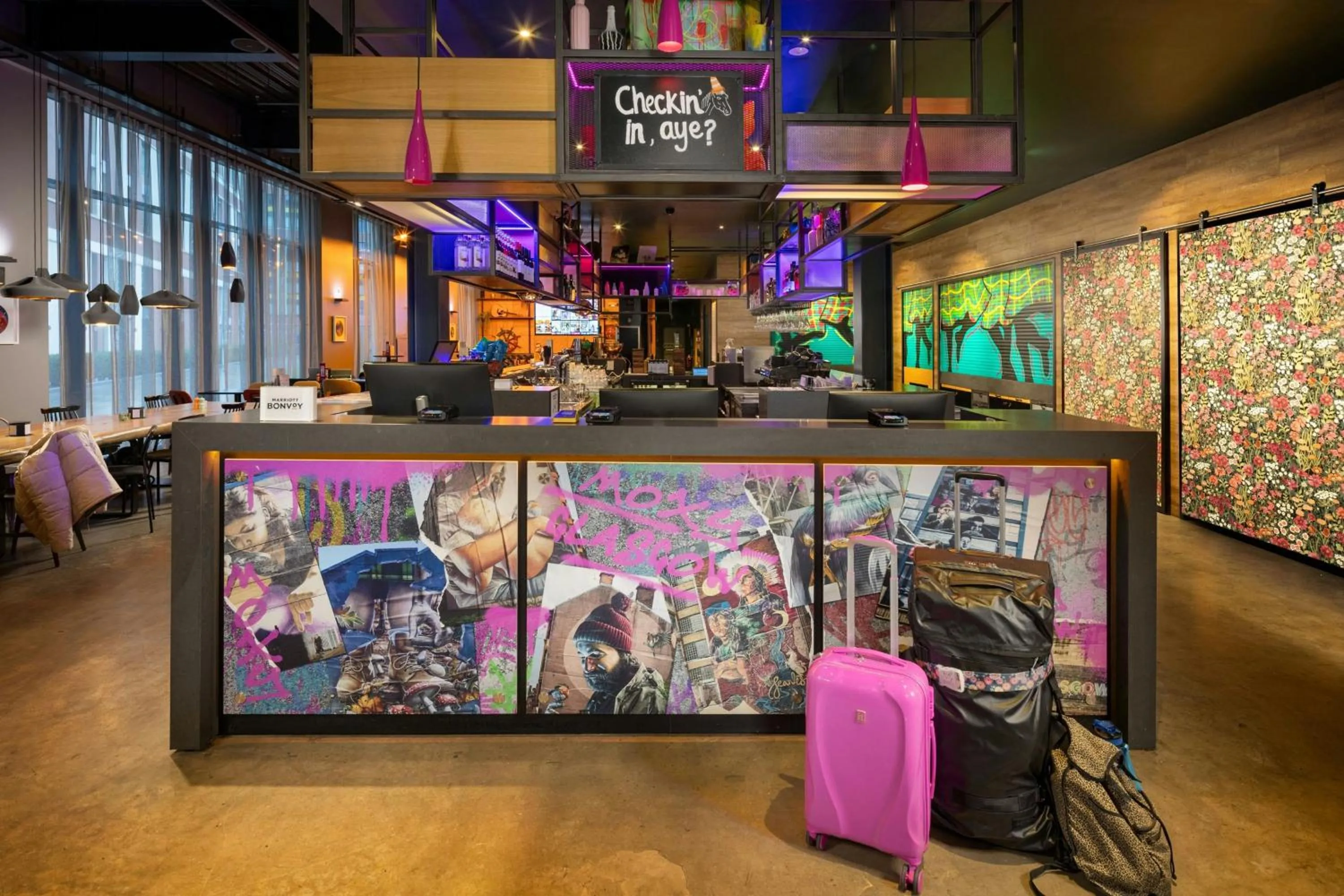 Lobby or reception in Moxy Glasgow Merchant City