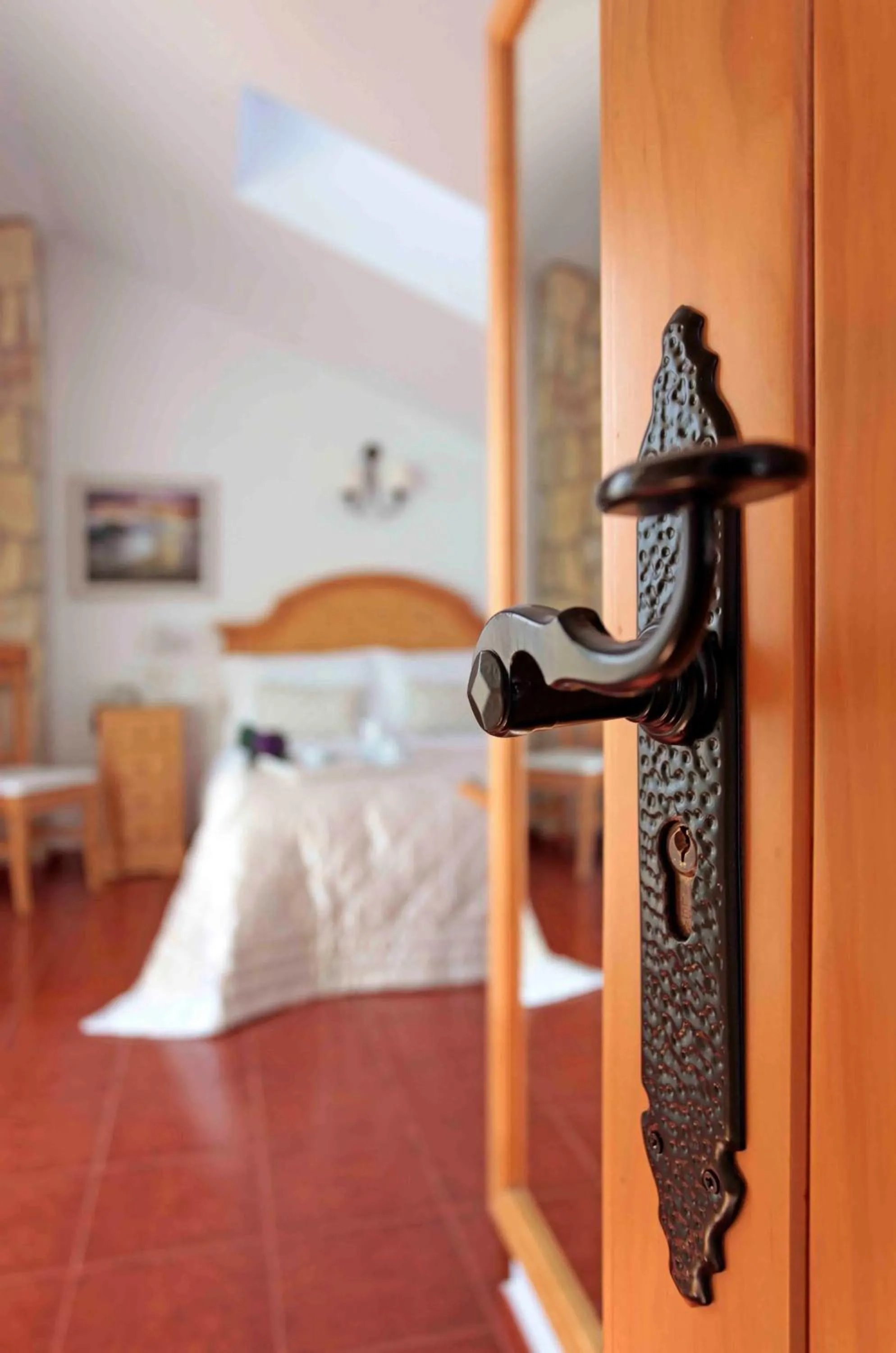 Decorative detail, Bed in Hotel Casa Rosa