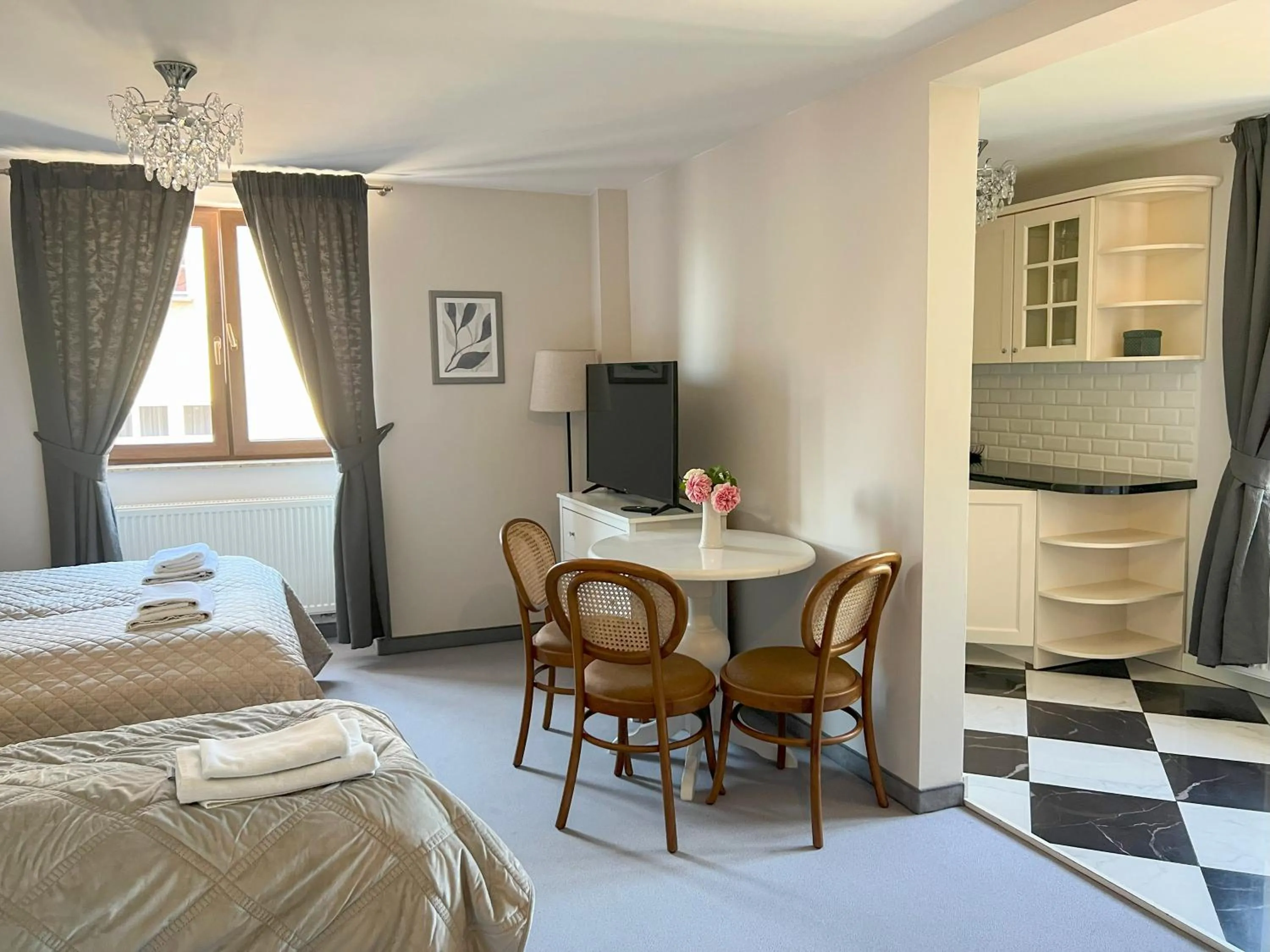 Kitchen or kitchenette, Bed in Willa Puck