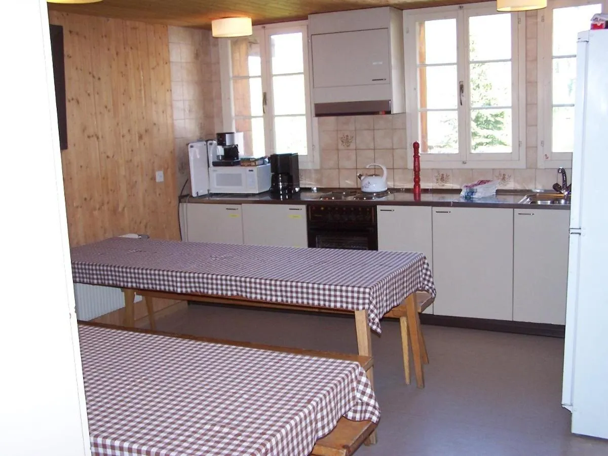 Communal kitchen in Bärghuus Axalp