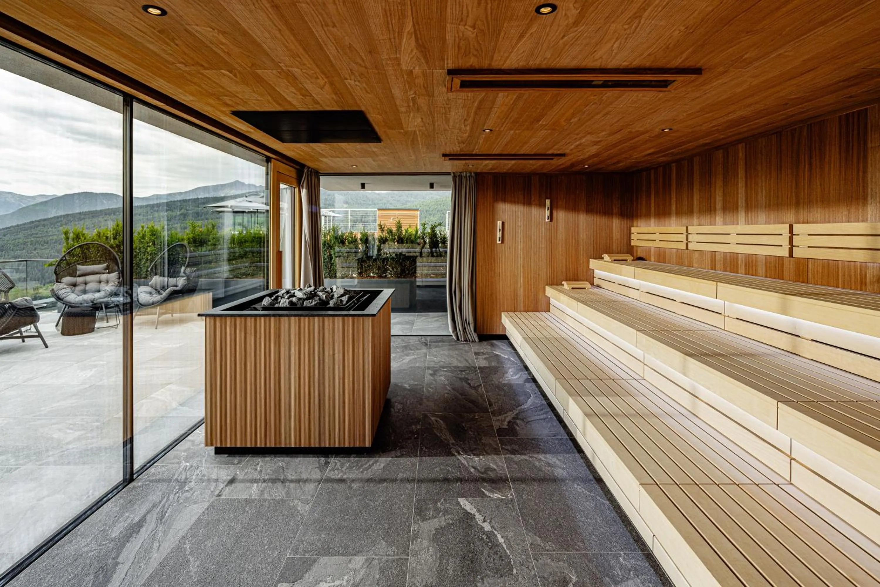 Sauna in SONNENBERG Panorama Dolomites Wellbeing