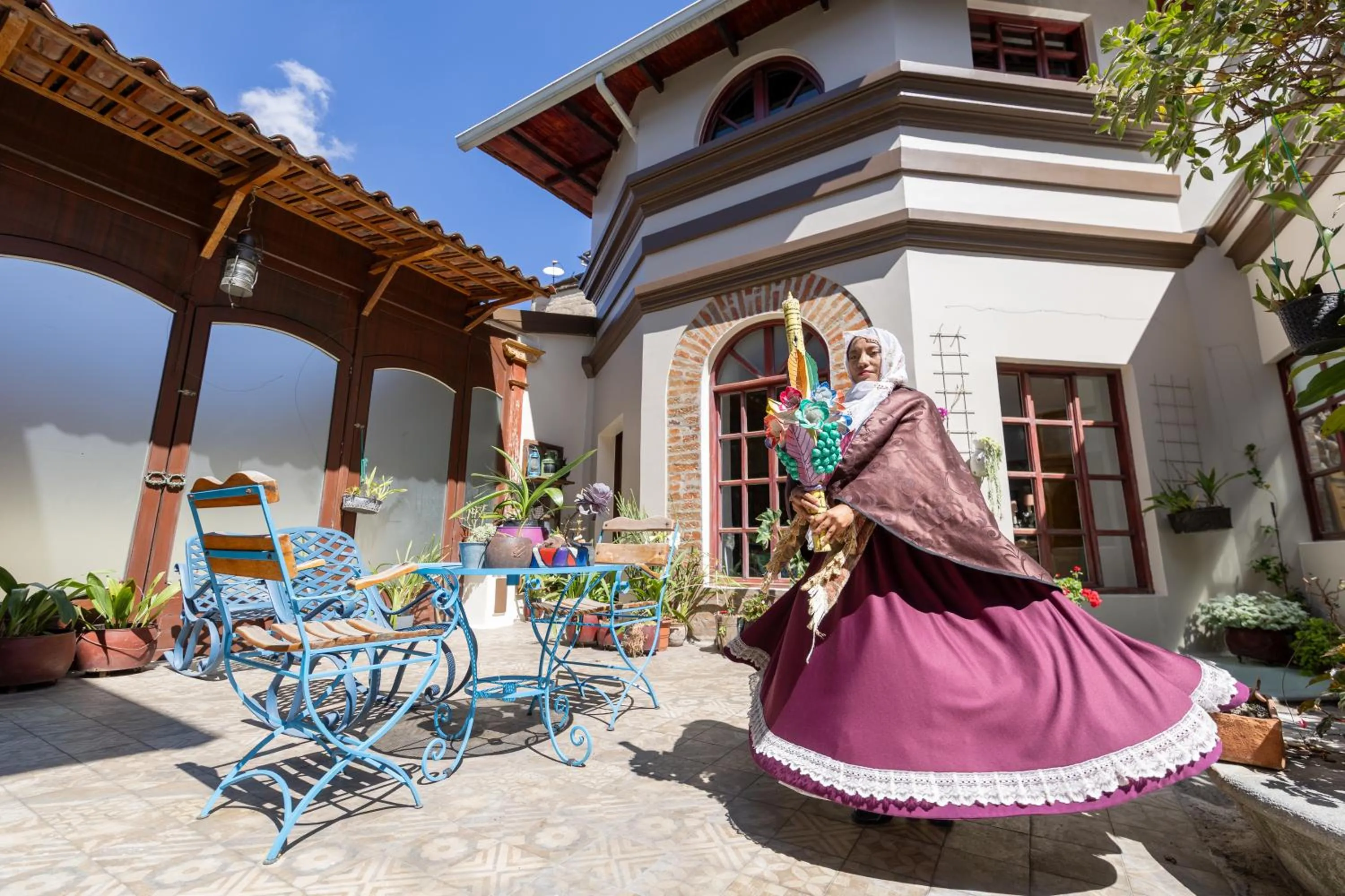 Patio in Old Town Quito Suites, Heritage Hotel, Historic center