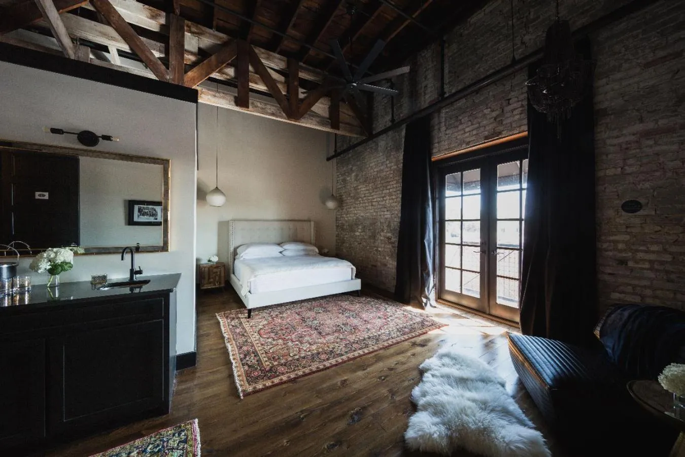 Bed in GunRunner Boutique Hotel