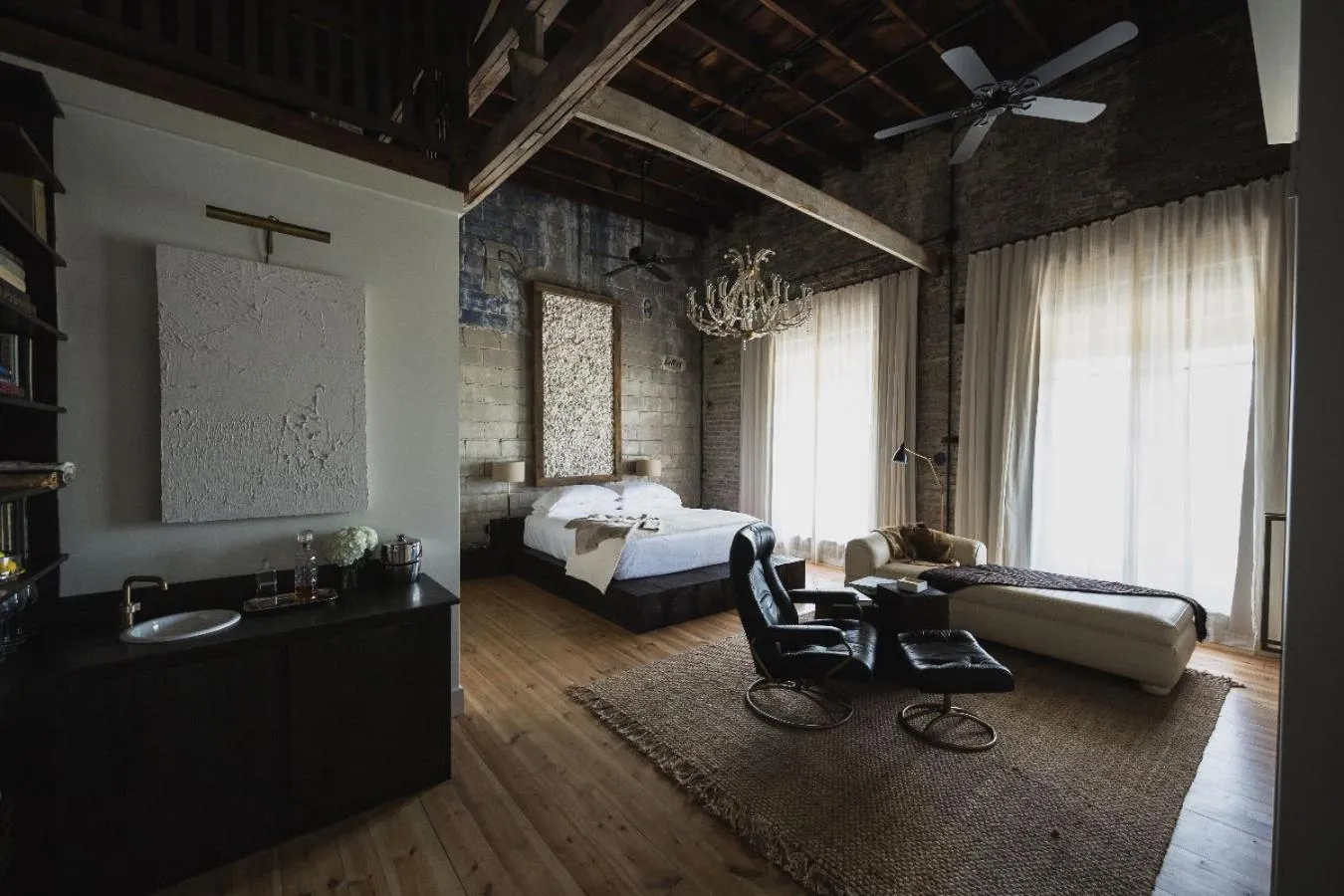 Bed in GunRunner Boutique Hotel