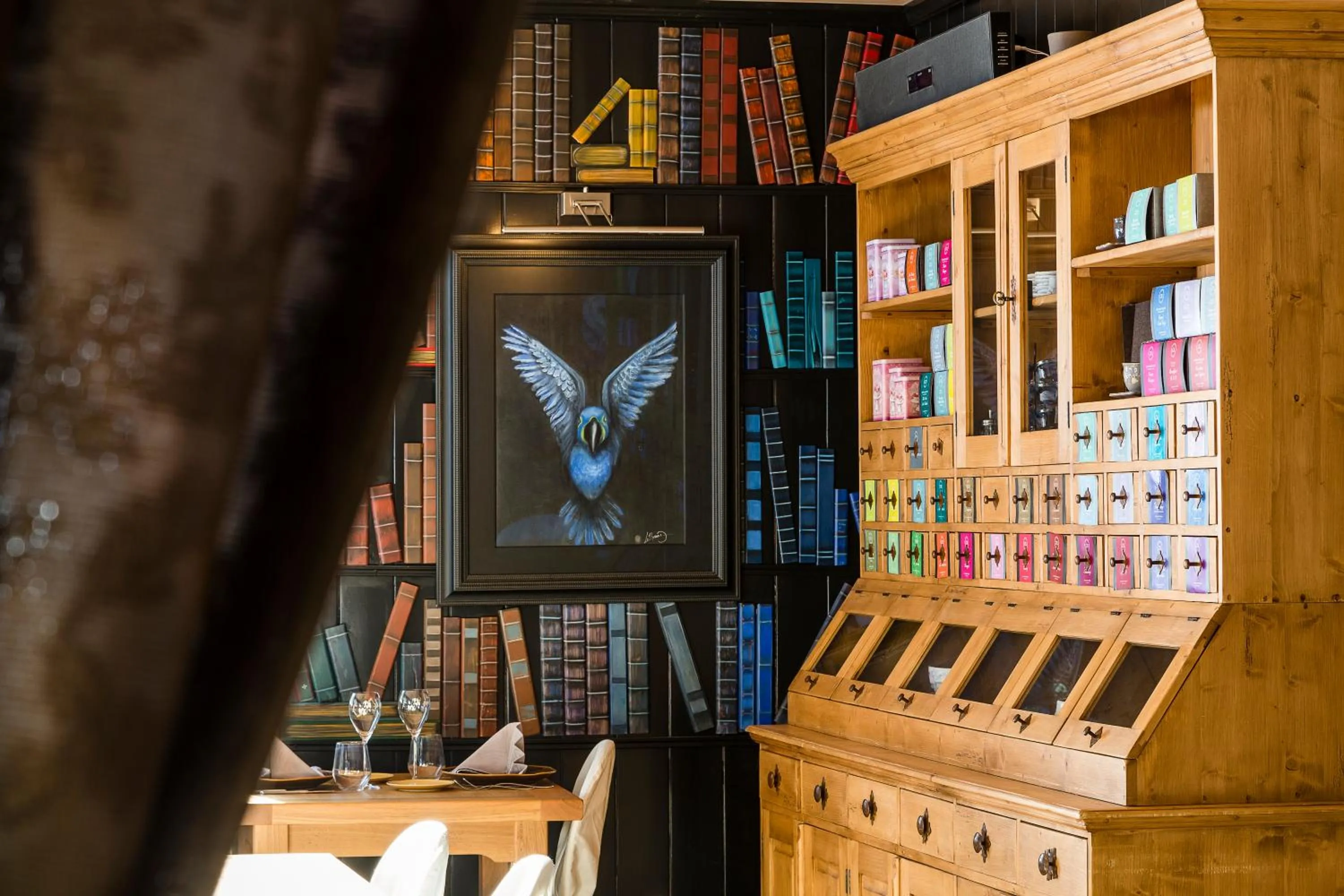 Library in Hôtel Le Manoir des Montagnes