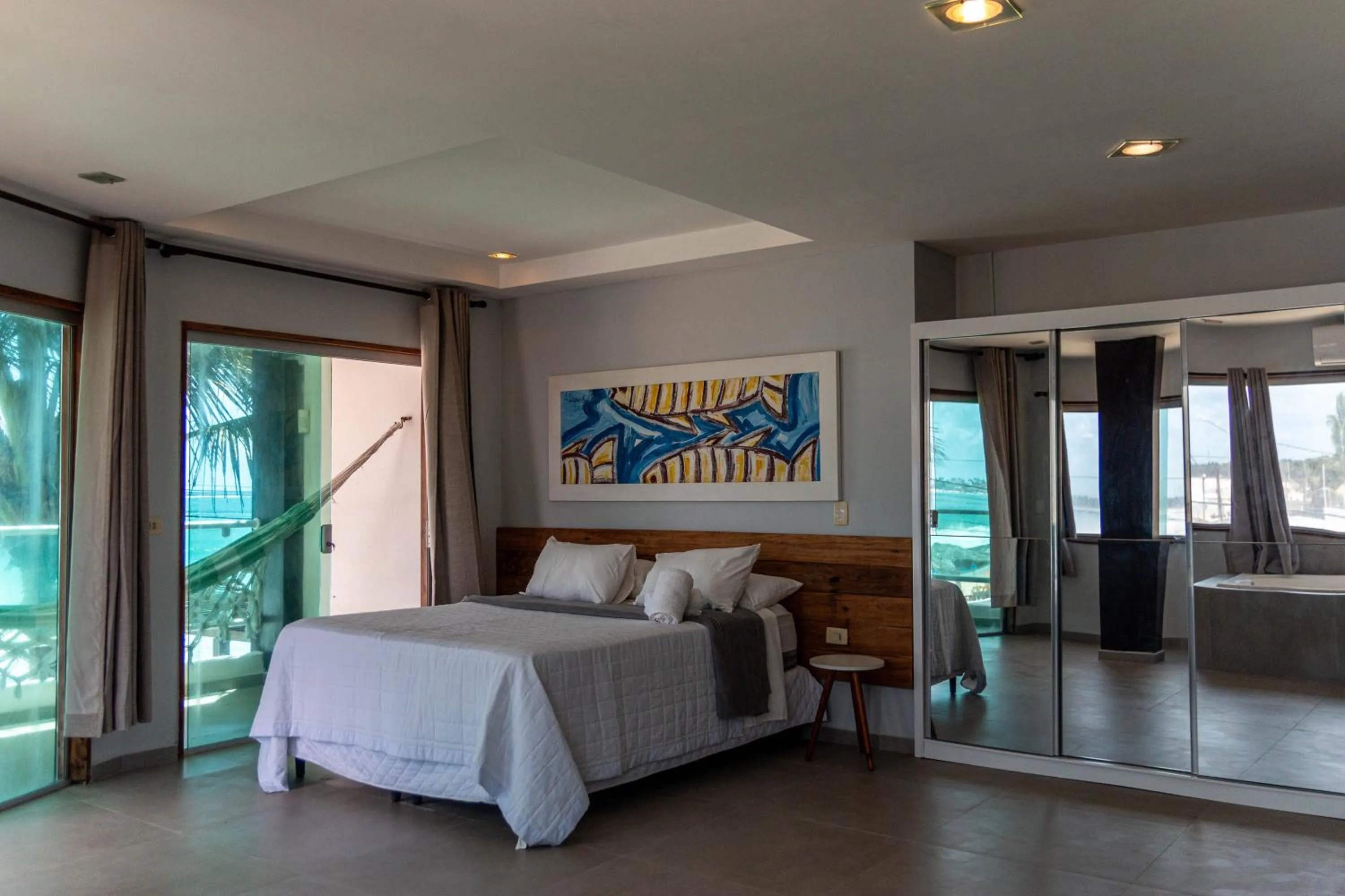 Bed in Pousada La Bella Luna