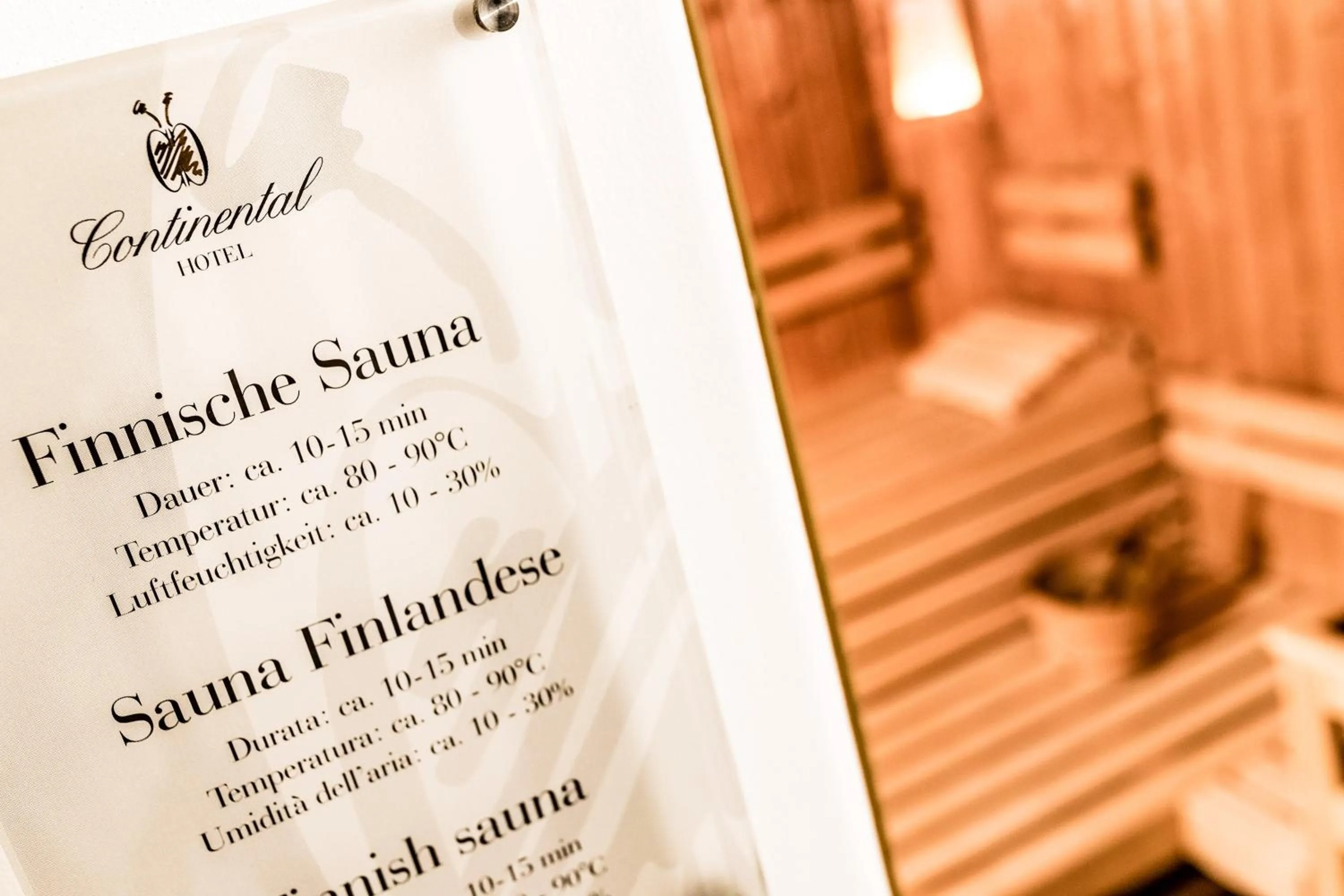 Sauna in Hotel Continental Dolomites