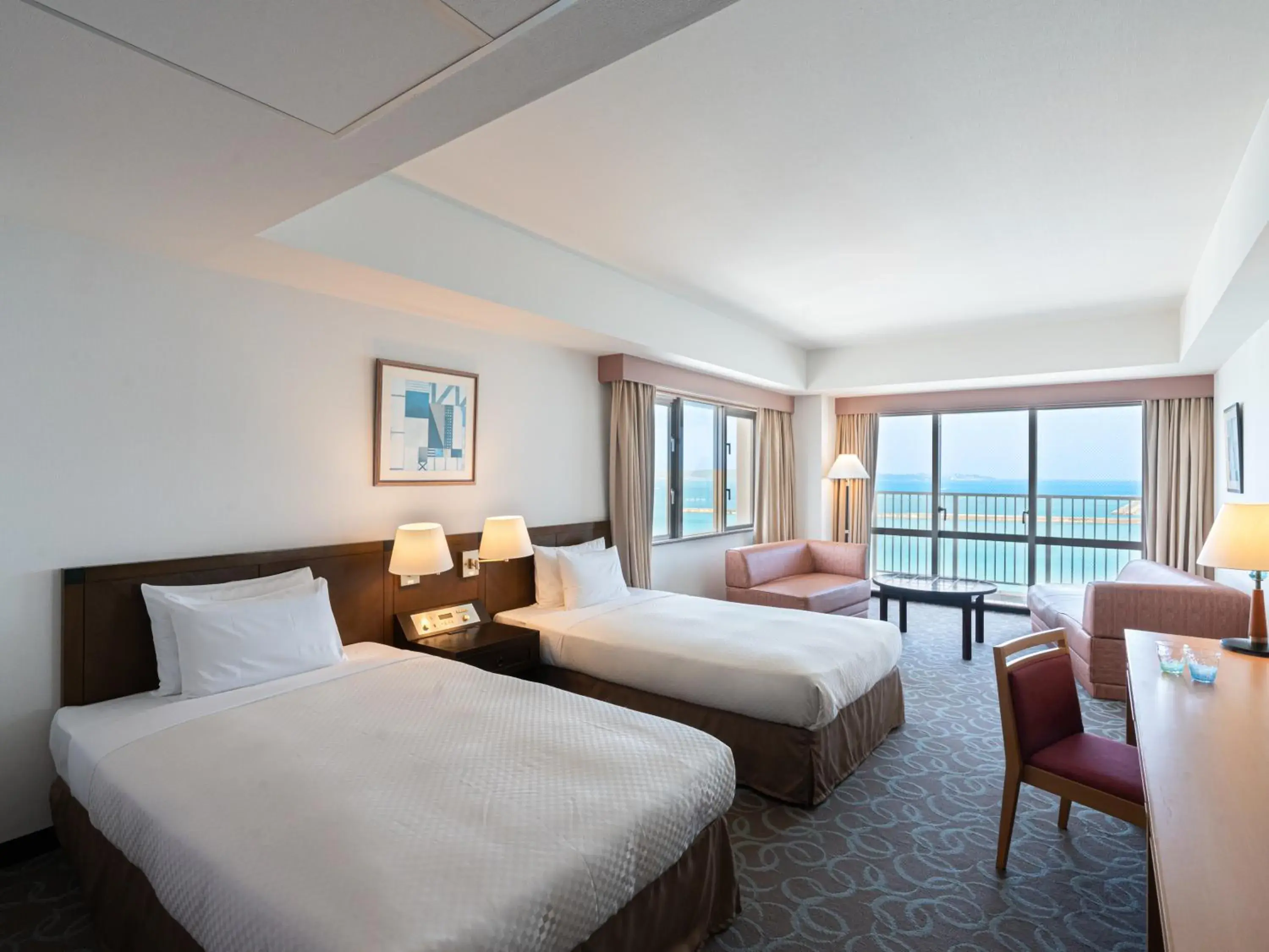 Corner Deluxe Twin Room-Ocean View in Hotel Atollemerald Miyakojima Corner Deluxe Twin Room-Ocean View in Hotel Atollemerald Miyakojima