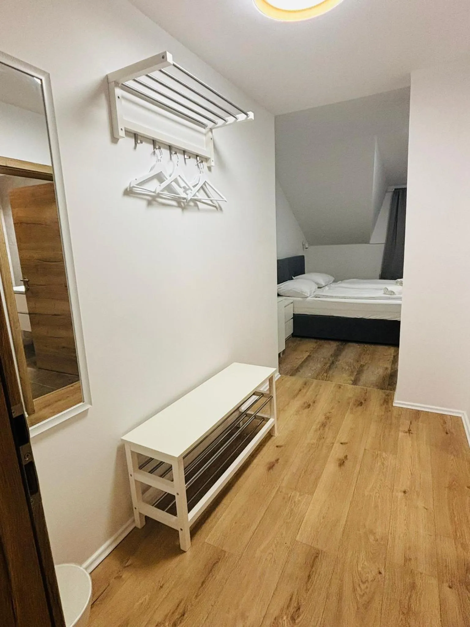 wardrobe, Bed in Hotel Pohorje