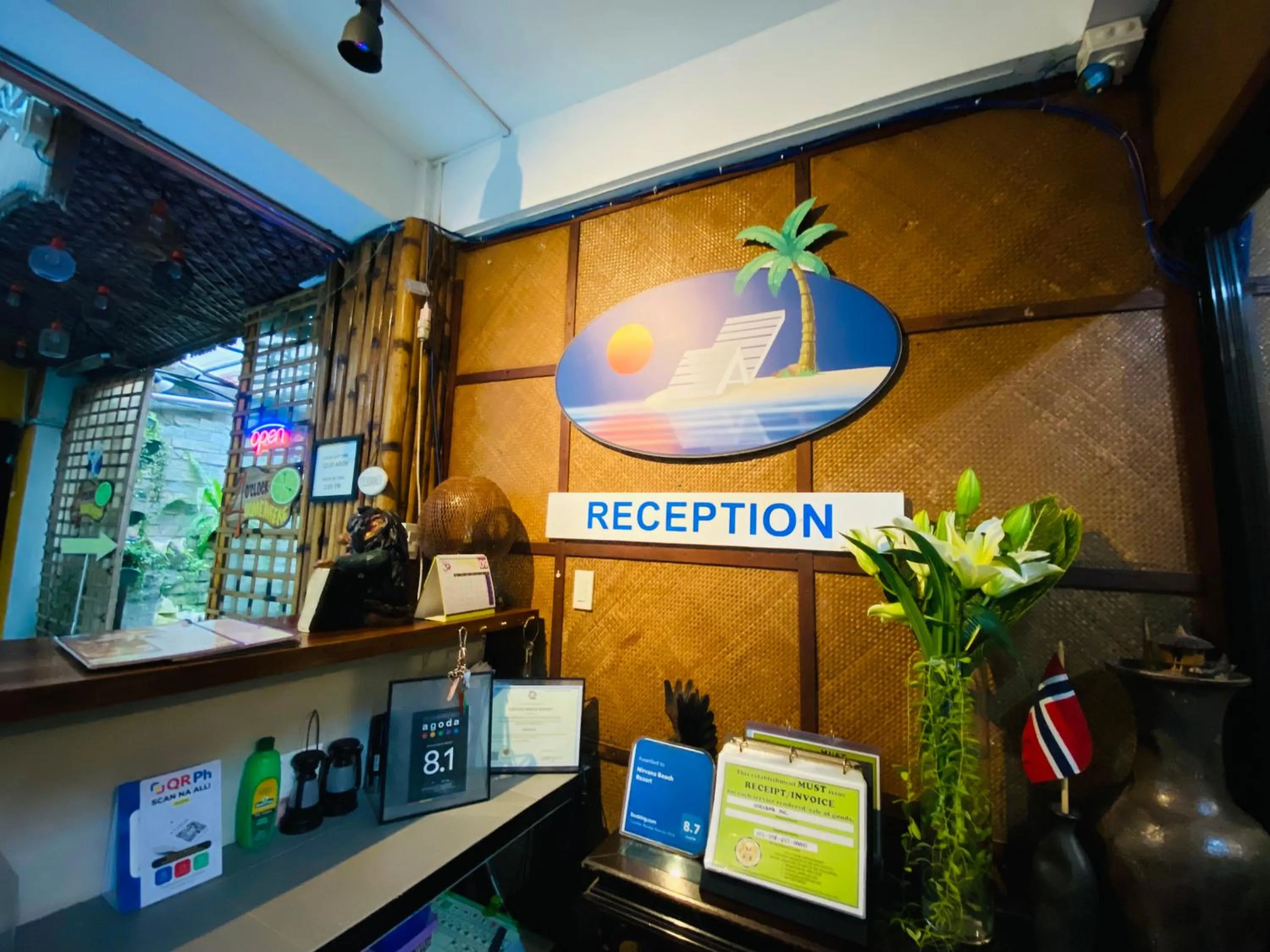 Lobby or reception in Nirvana Beach Resort