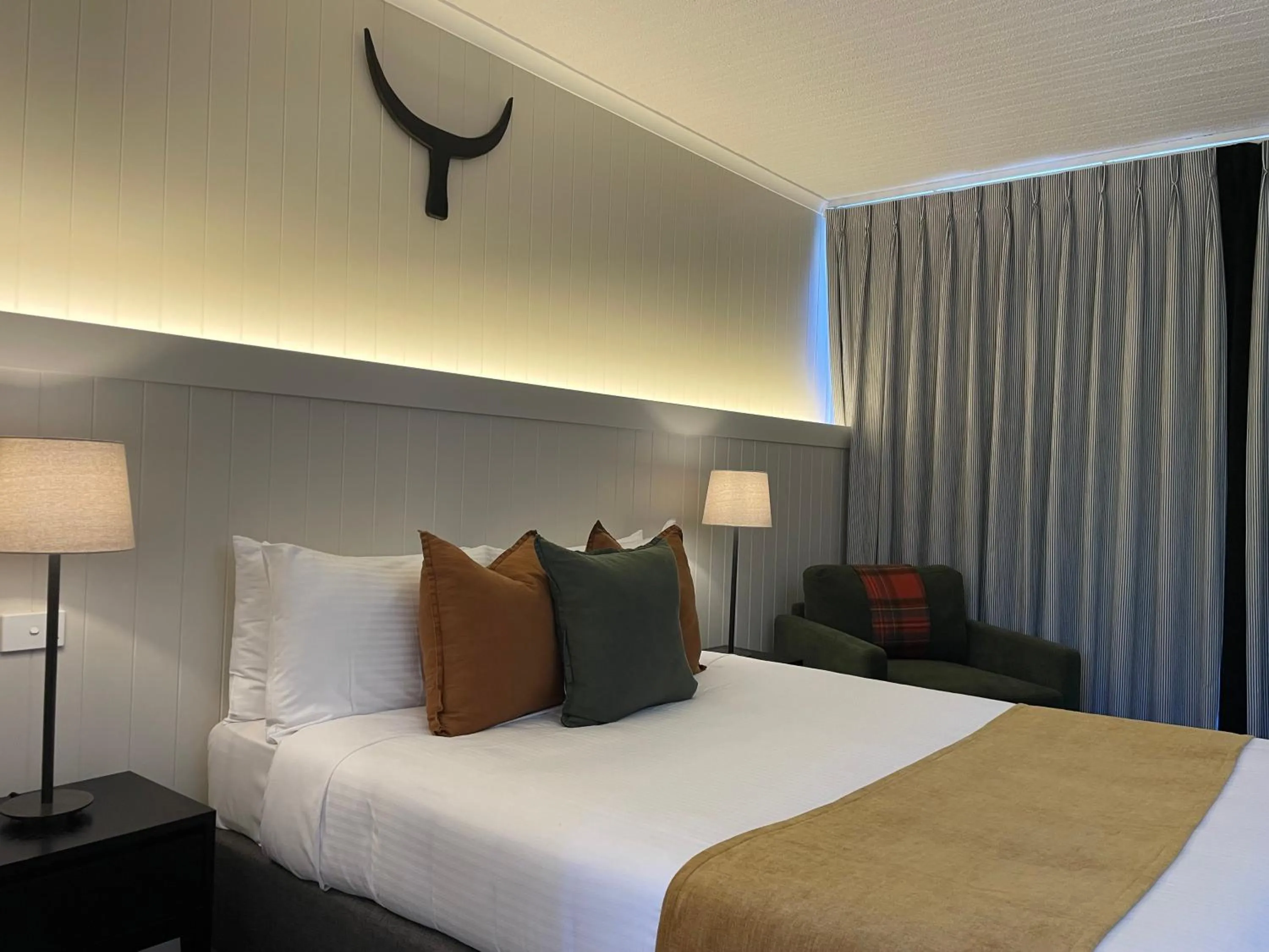 Bed in The Black Bull Motel