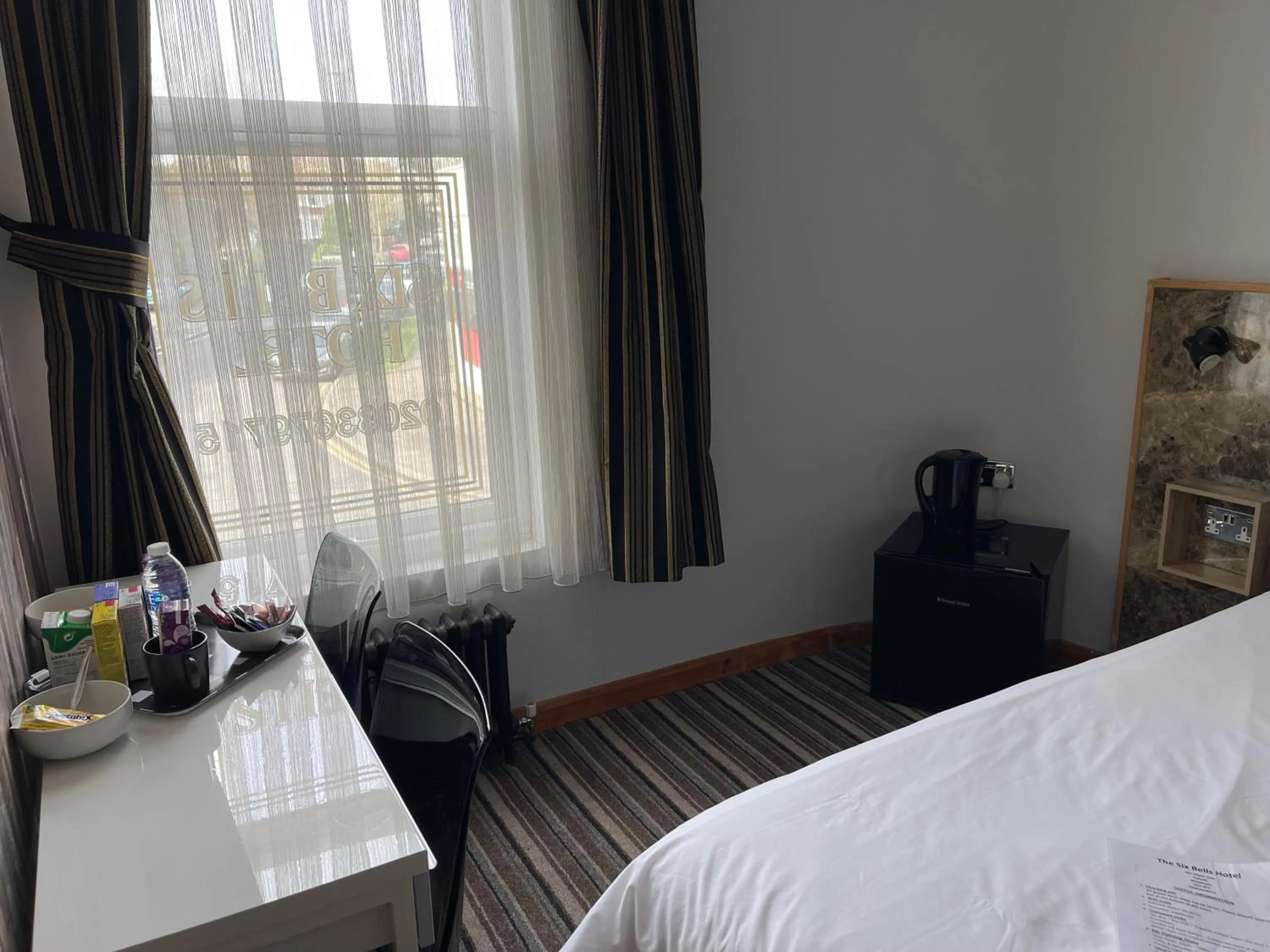 Bed in The Six Bells Hotel