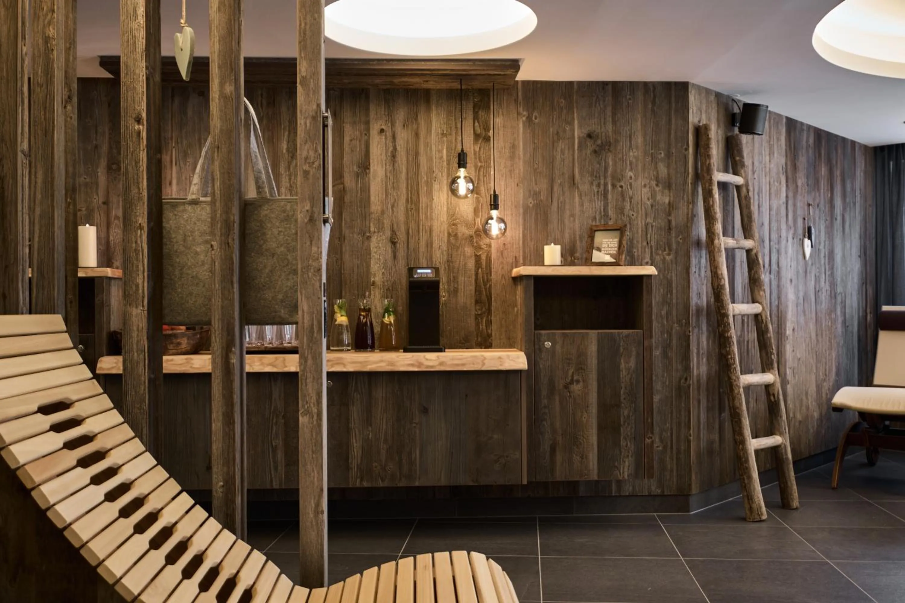 Sauna in meiZeit Lodge