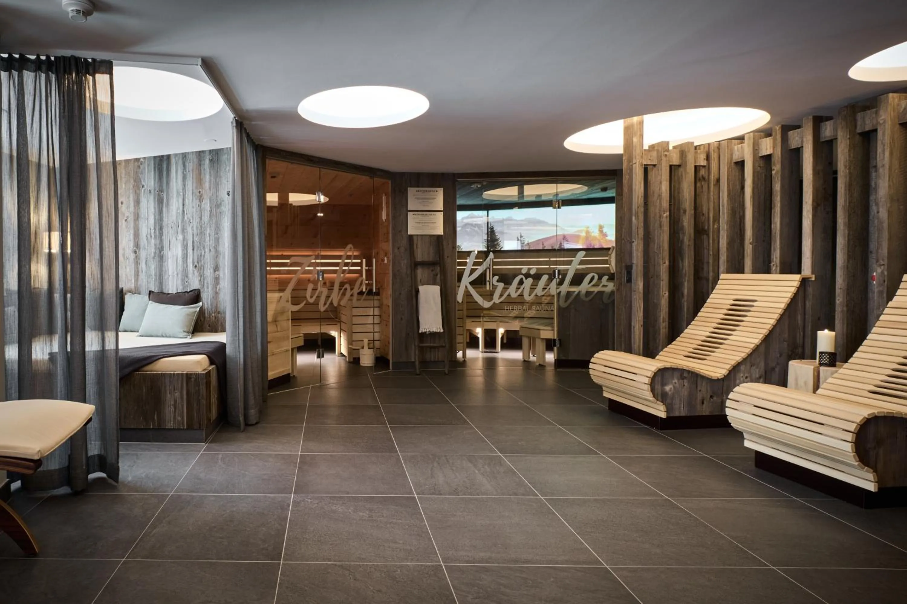 Sauna in meiZeit Lodge