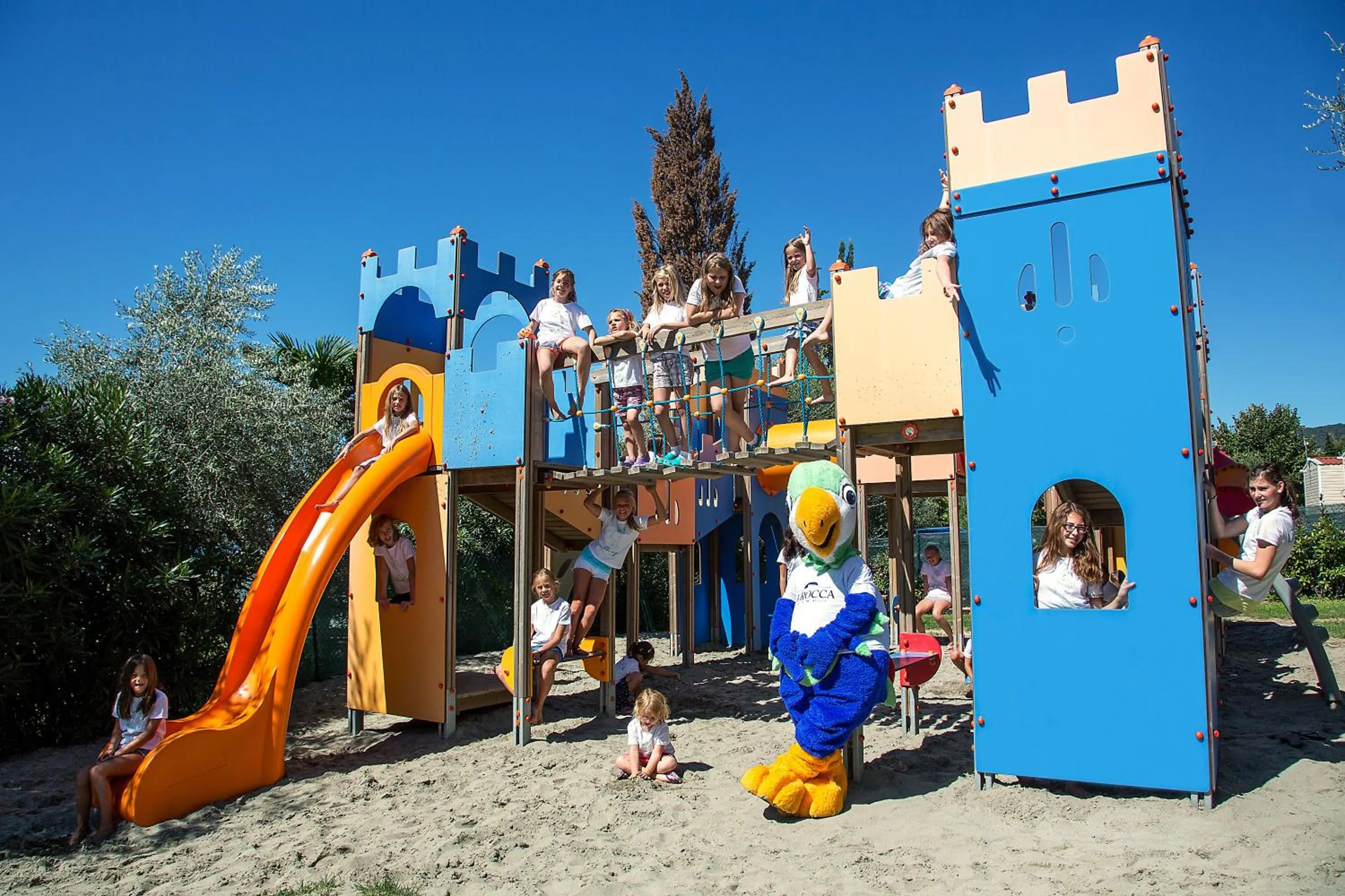 Aqua park in La Rocca Camping Village