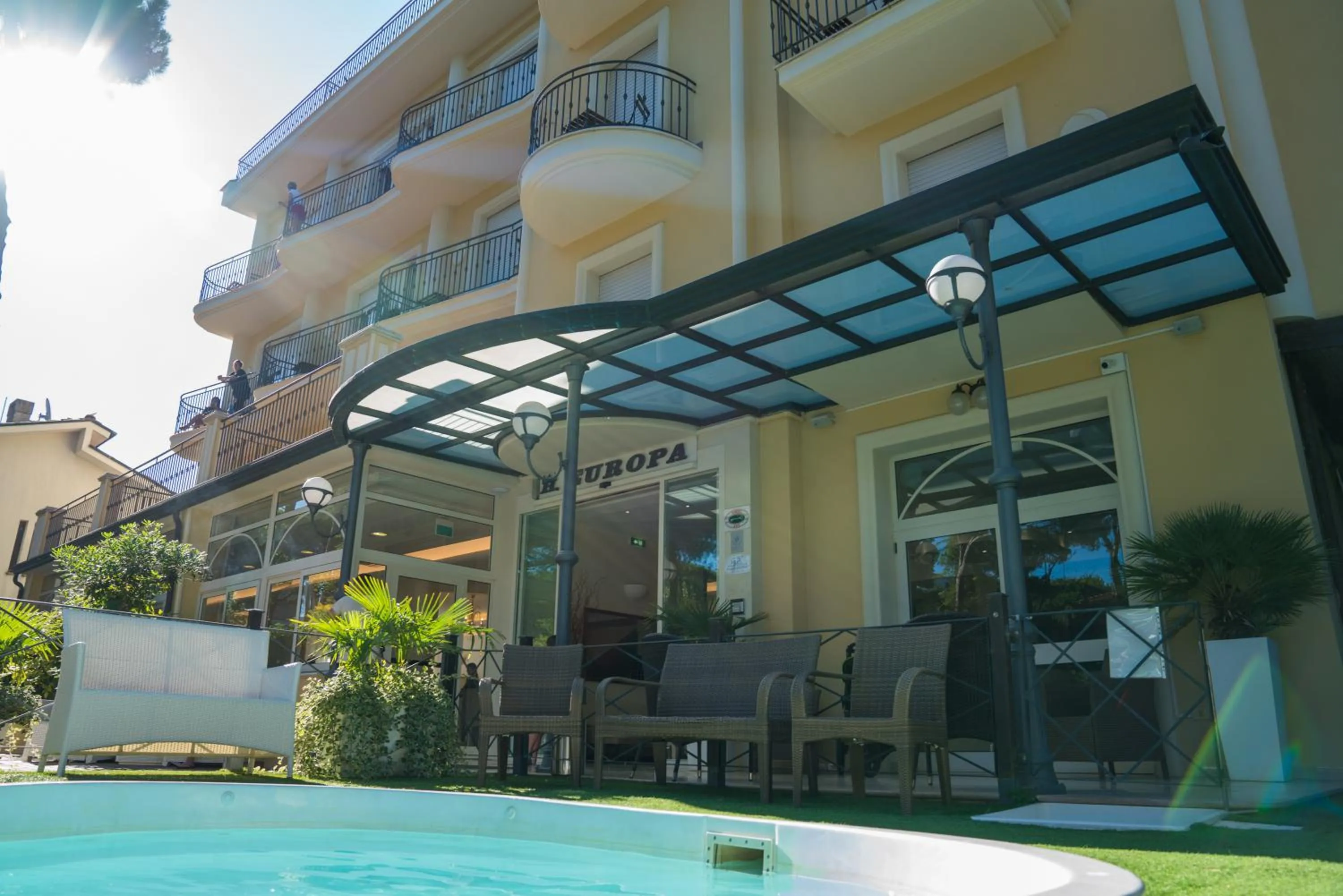 Patio in Hotel Europa Milano Marittima