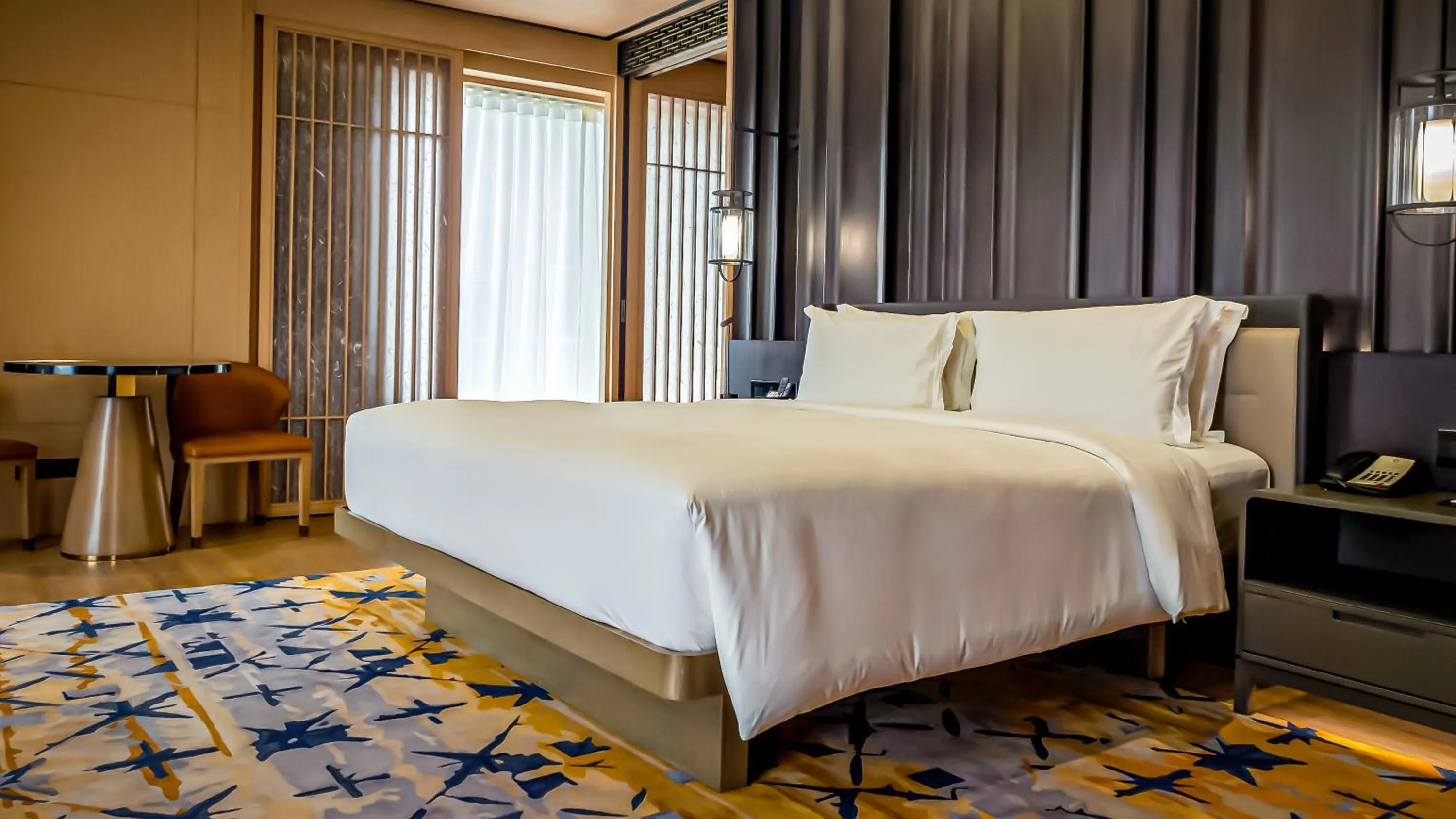 Bed in Hotel Okura Manila at Newport World Resorts