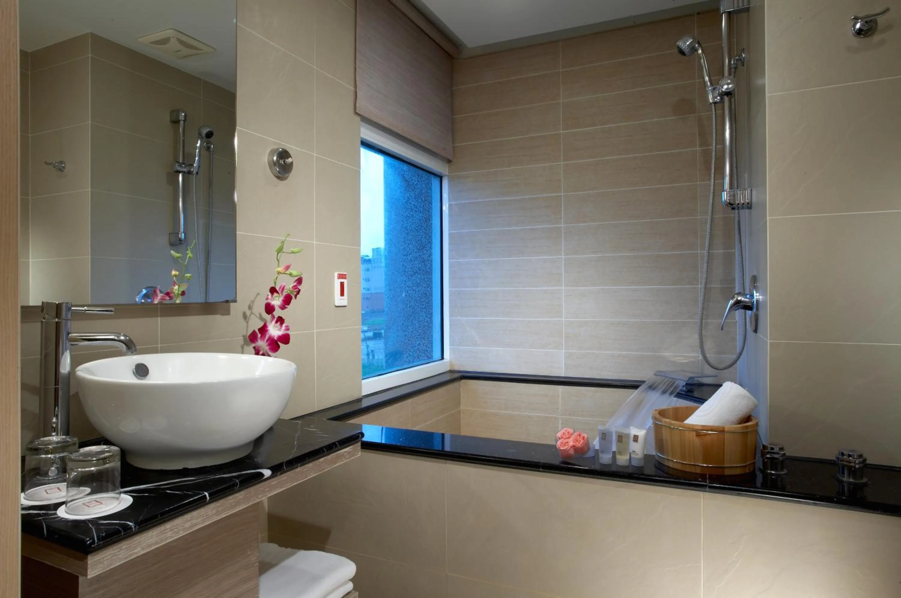 Bathroom in Hua Ge Hot Spring Hotel