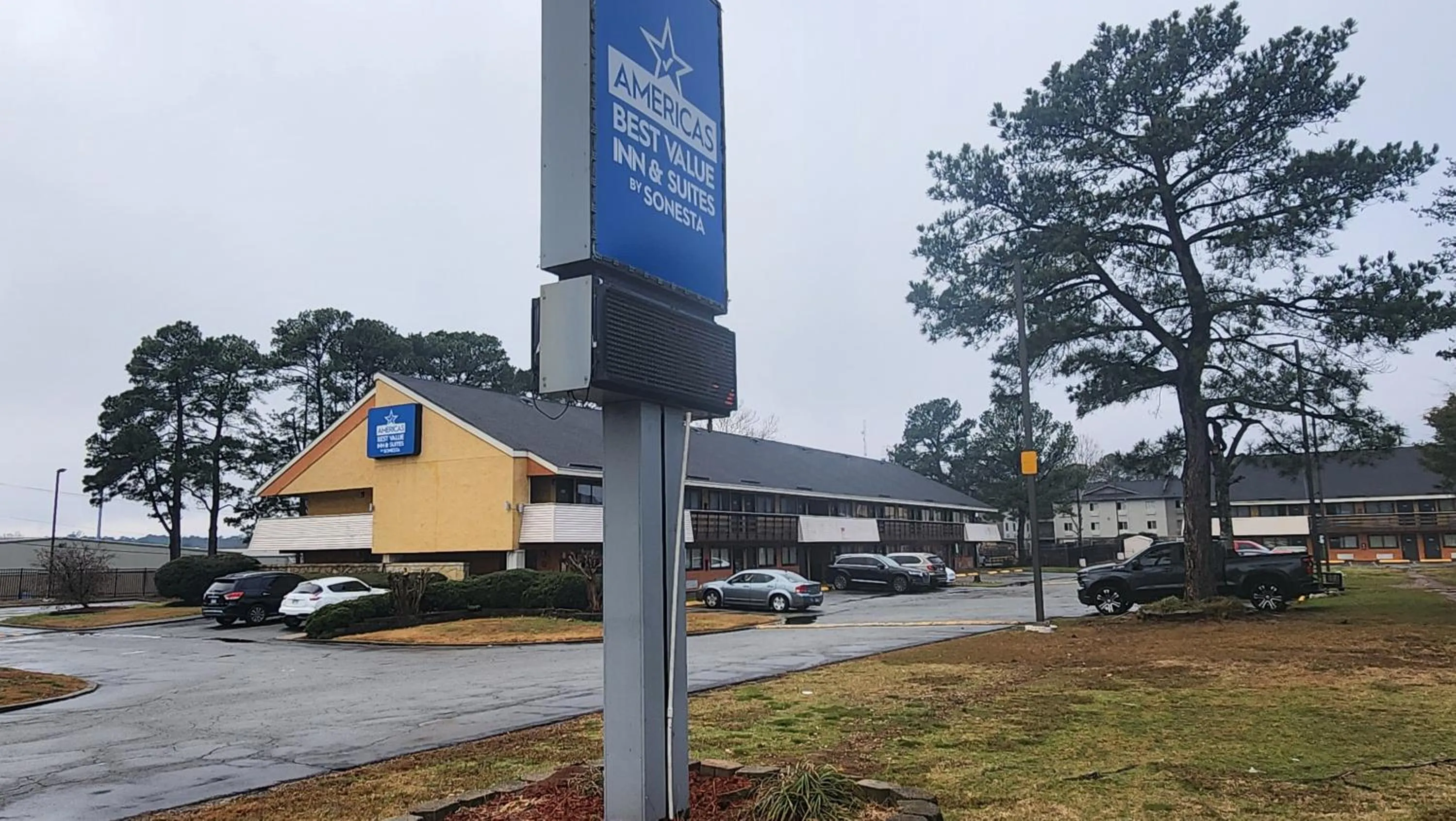 Property building in Americas Best Value Inn and Suites Little Rock