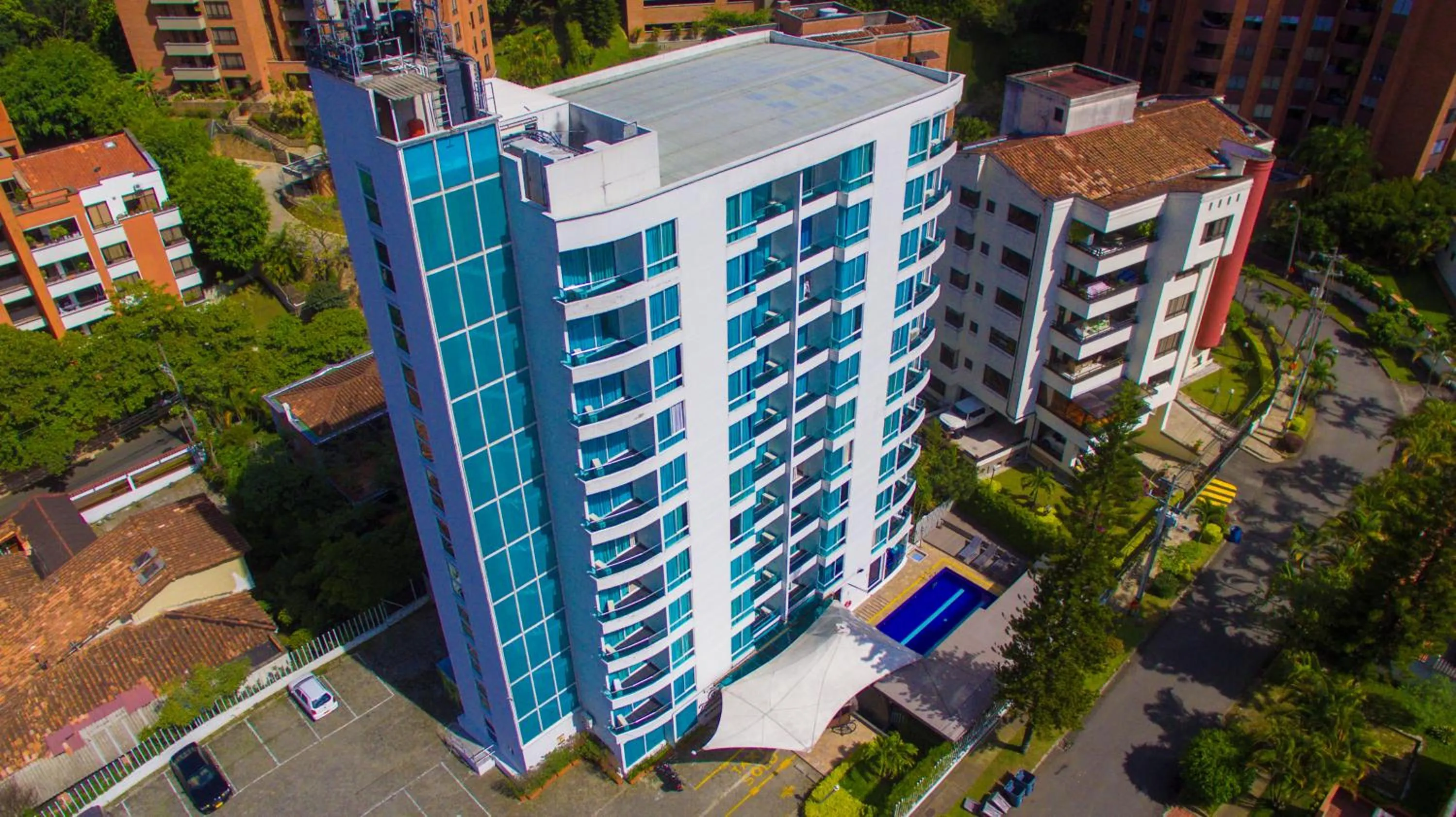 Property building in The Morgana Poblado Suites Hotel