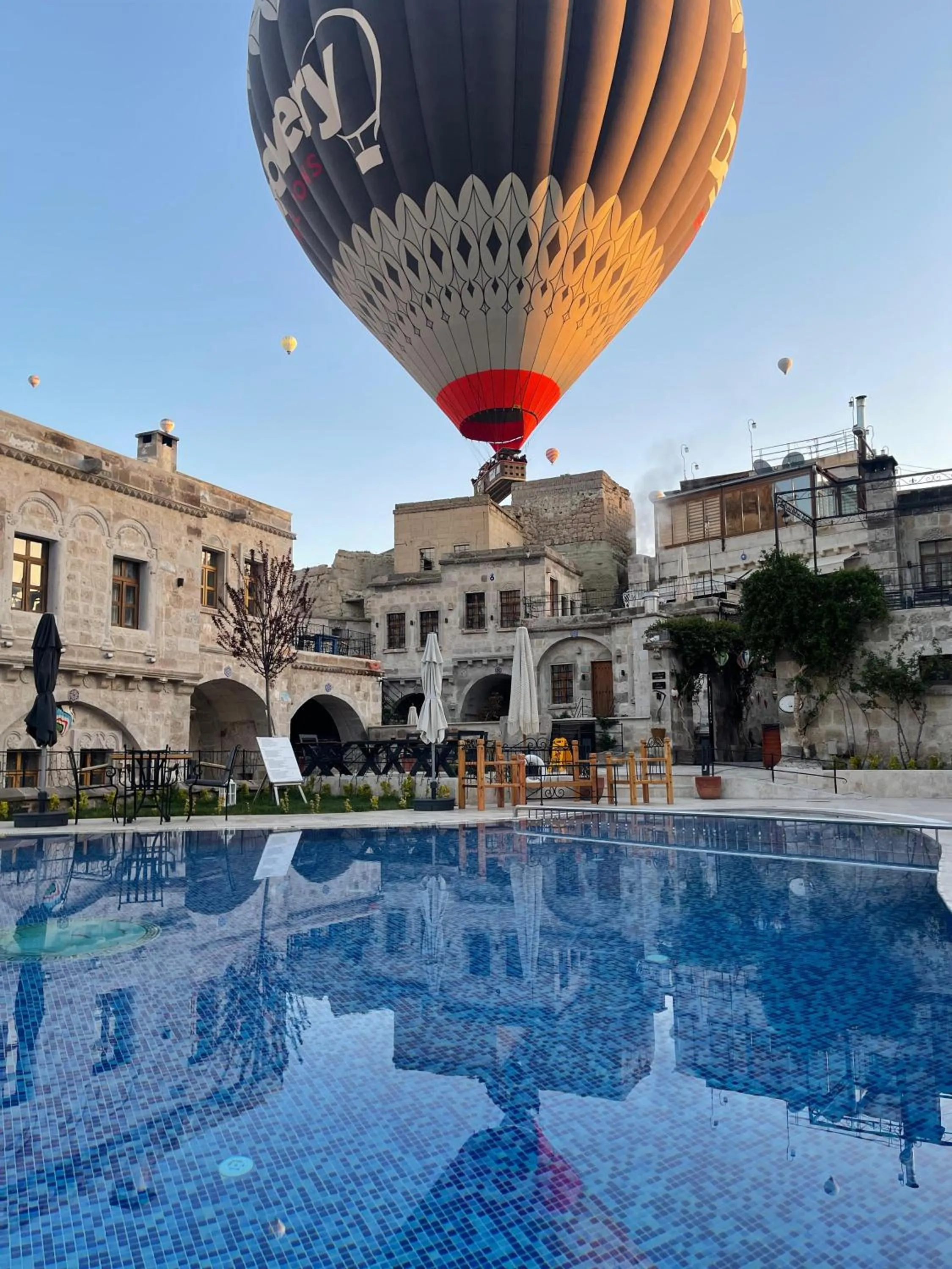 Pool view in Göreme Cave Suites