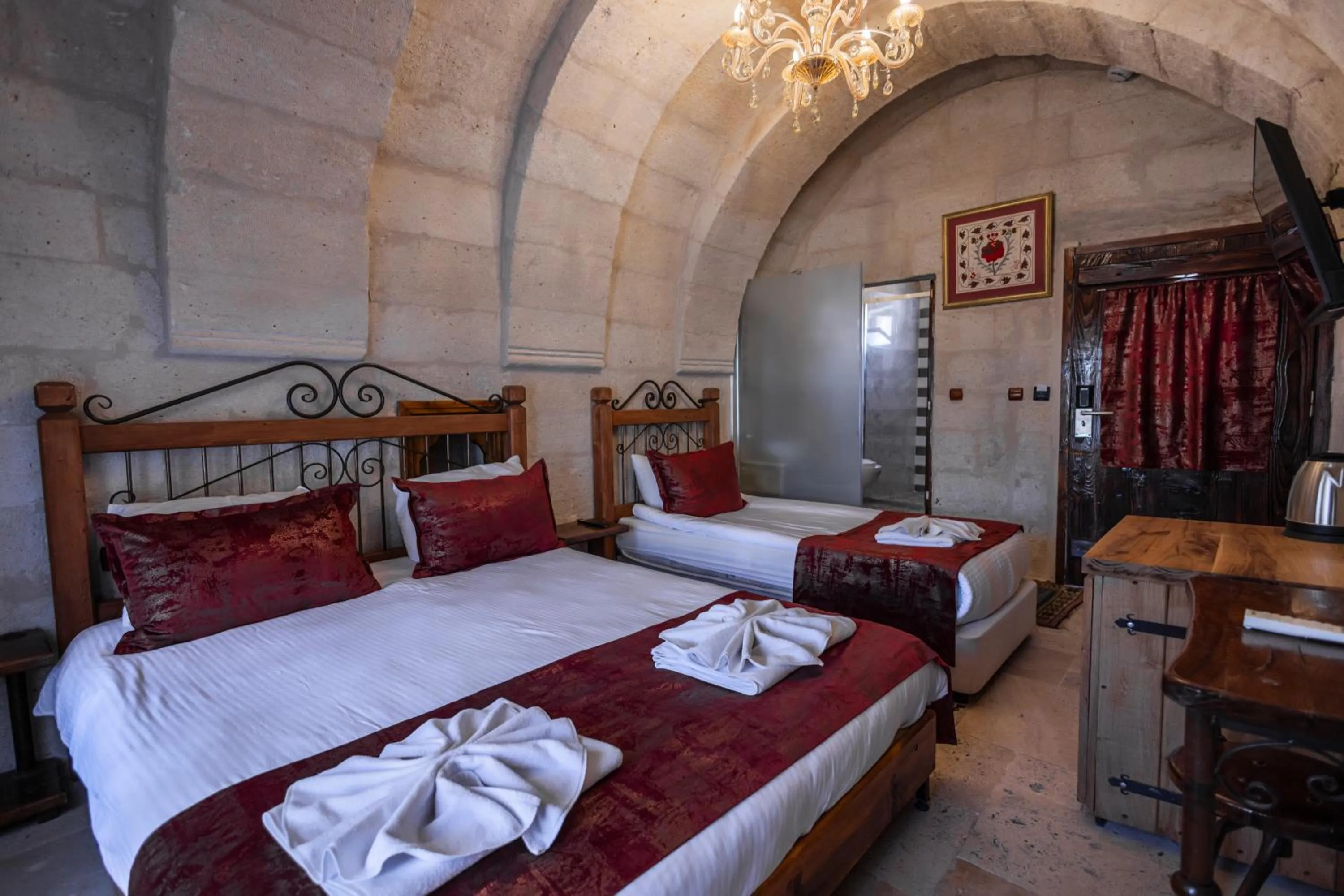 Bed in Göreme Cave Suites