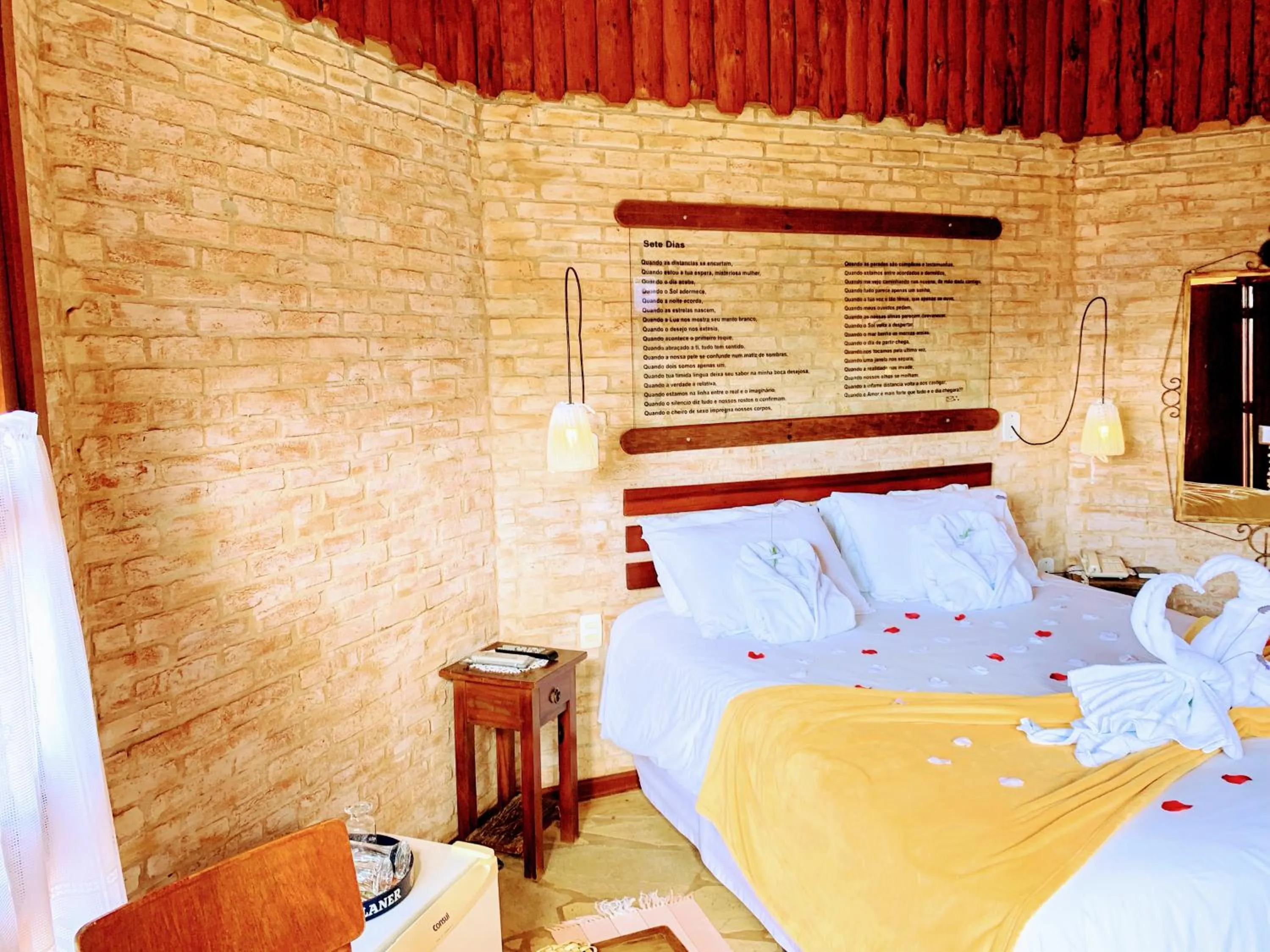 Bed in Pousada Cantinho das Estrelas