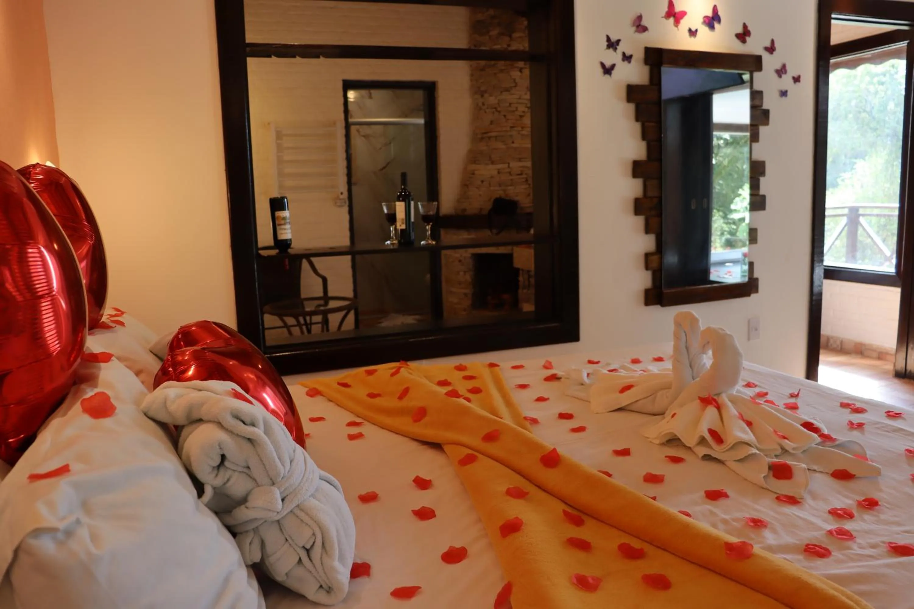 Bed in Pousada Cantinho das Estrelas