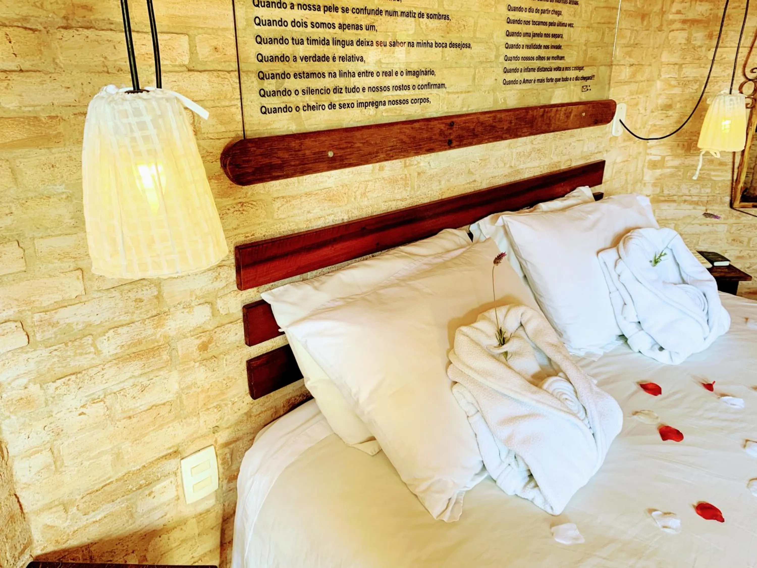 Bed in Pousada Cantinho das Estrelas