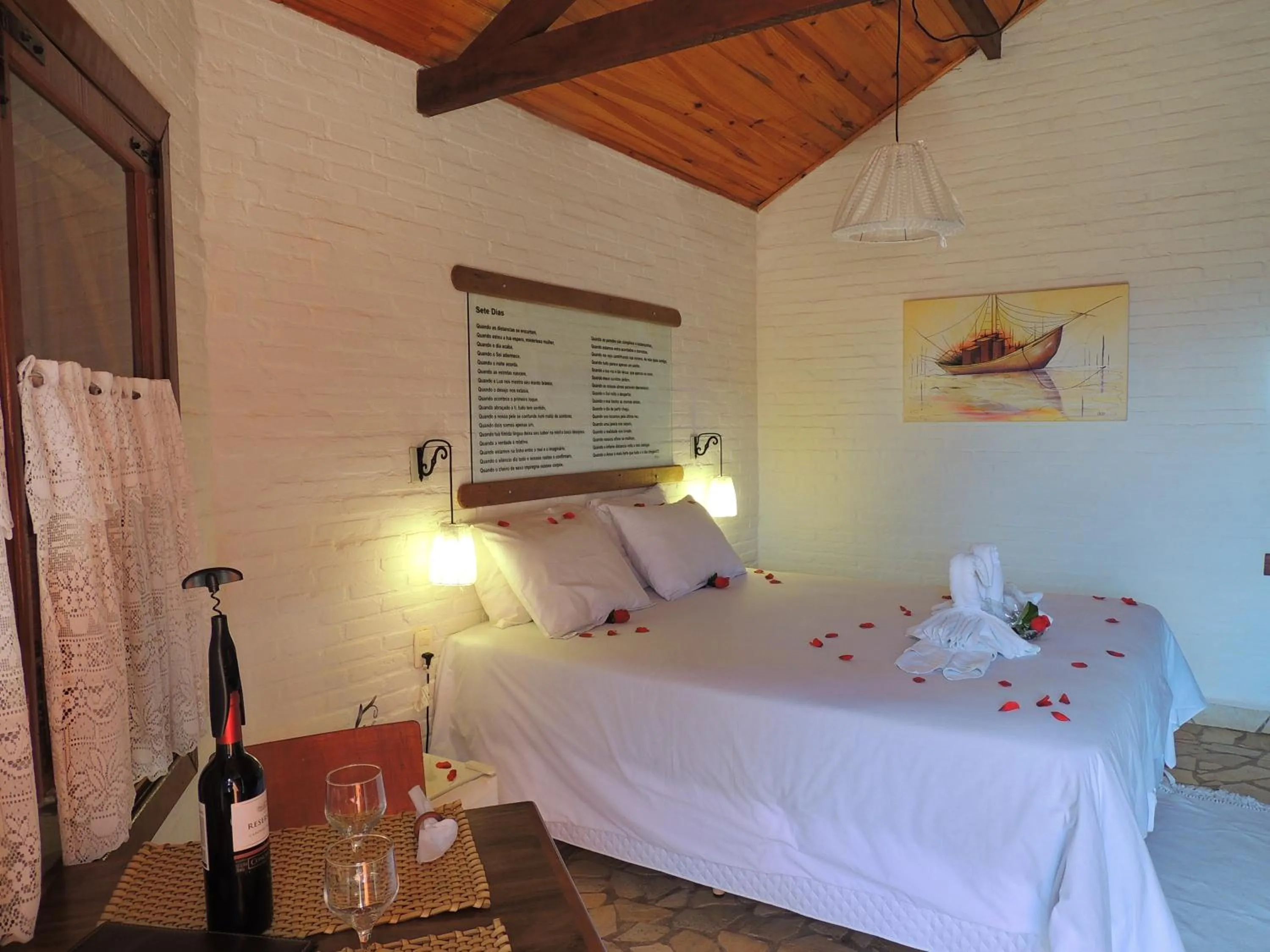 Bed in Pousada Cantinho das Estrelas