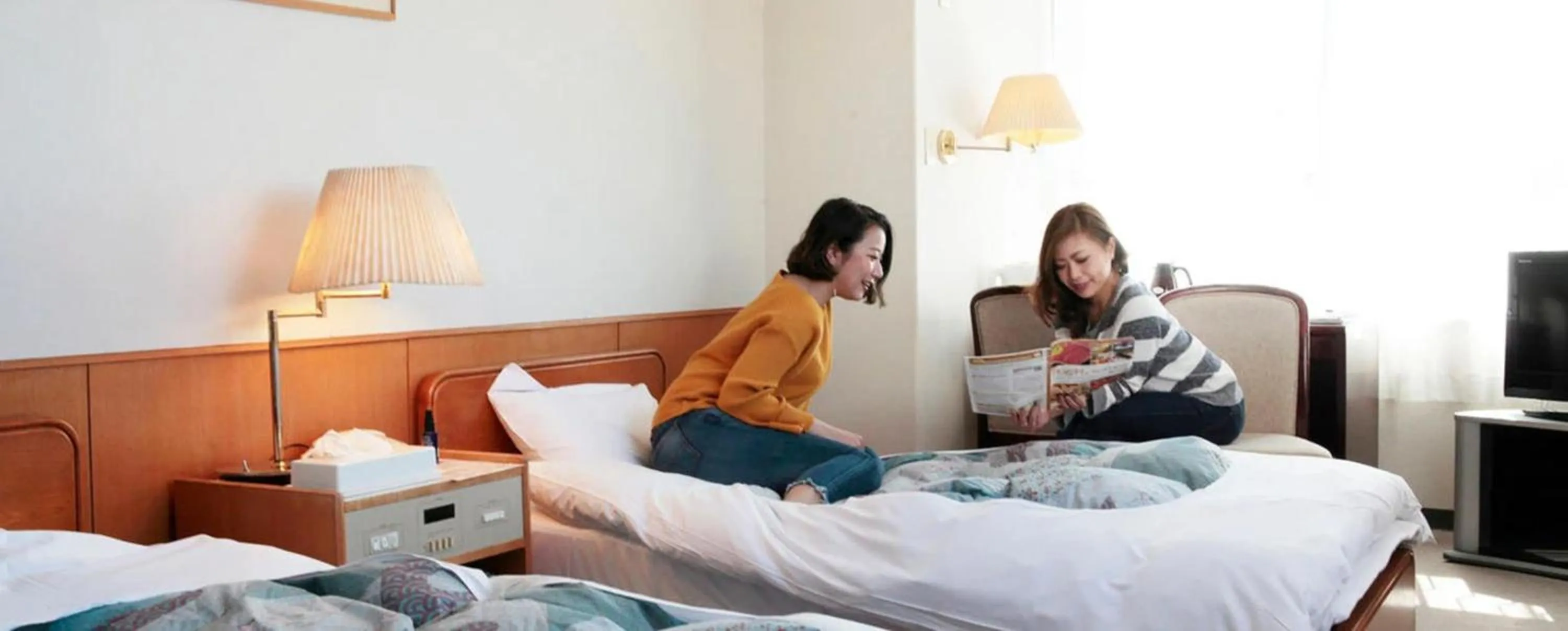 Bed in Kyukamura Ohkunoshima